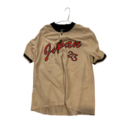 ROMWE Japan 23 Baseball Jersey Shirt XXL - Beige/Black