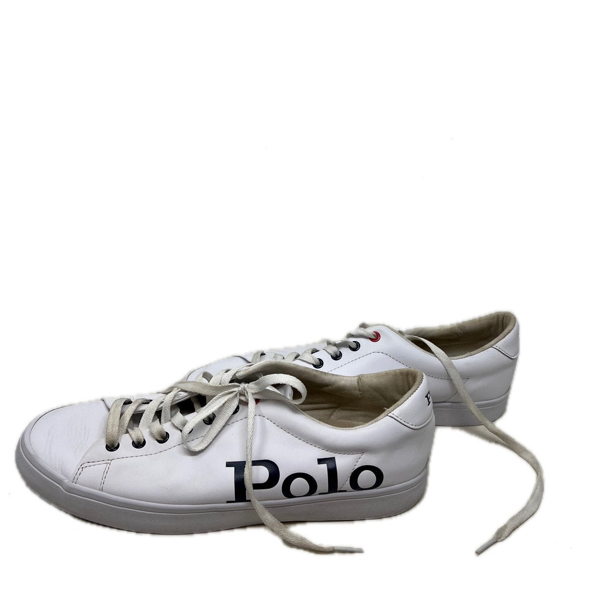 Polo Ralph Lauren Longwood Logo White Black Shoes Mens 10.5