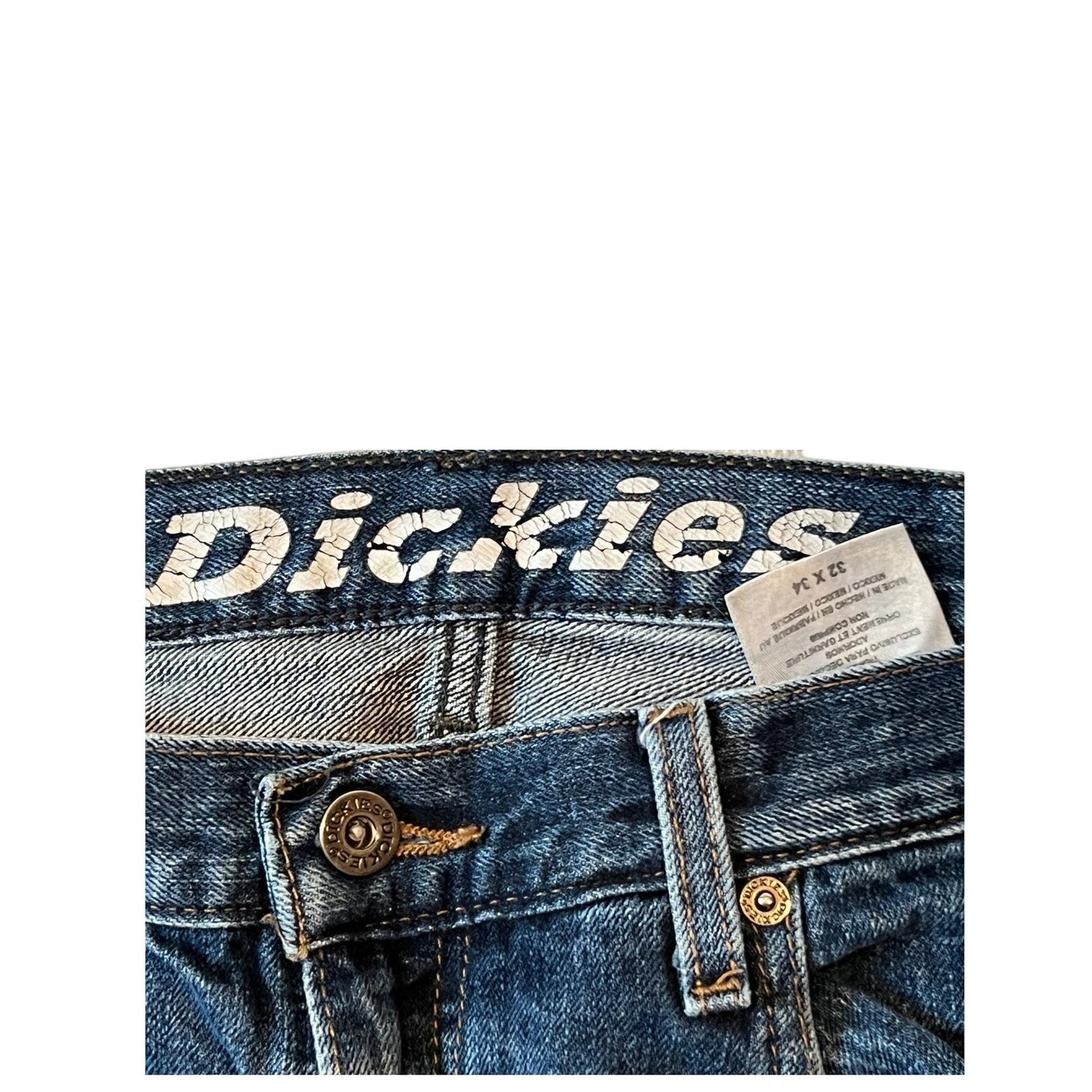 Dickies Blue Straight Jeans Mens 32x34