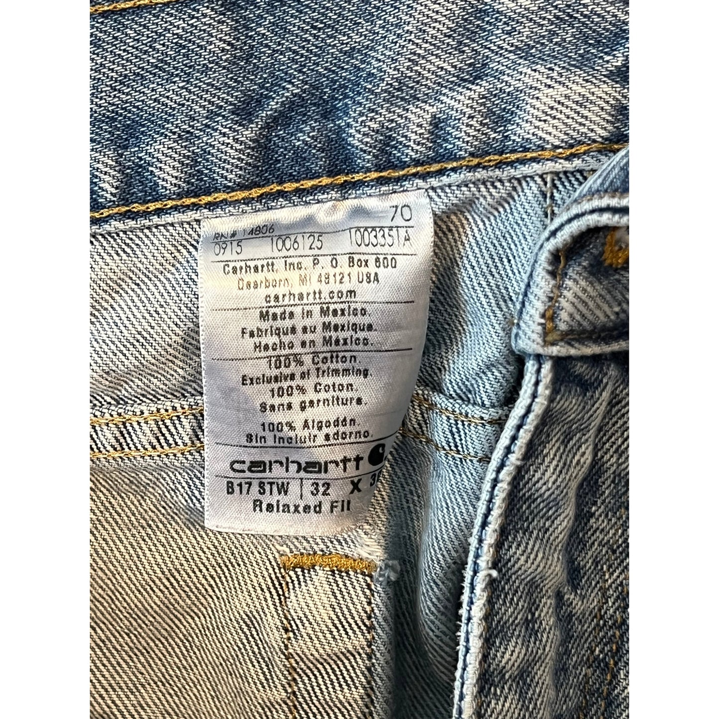 Carhartt Relaxed Fit  Blue Jeans Mens 32x32