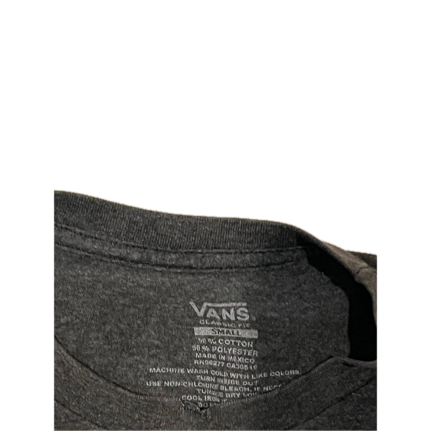 Vans Charcoal Gray Skater T-Shirt Mens Small