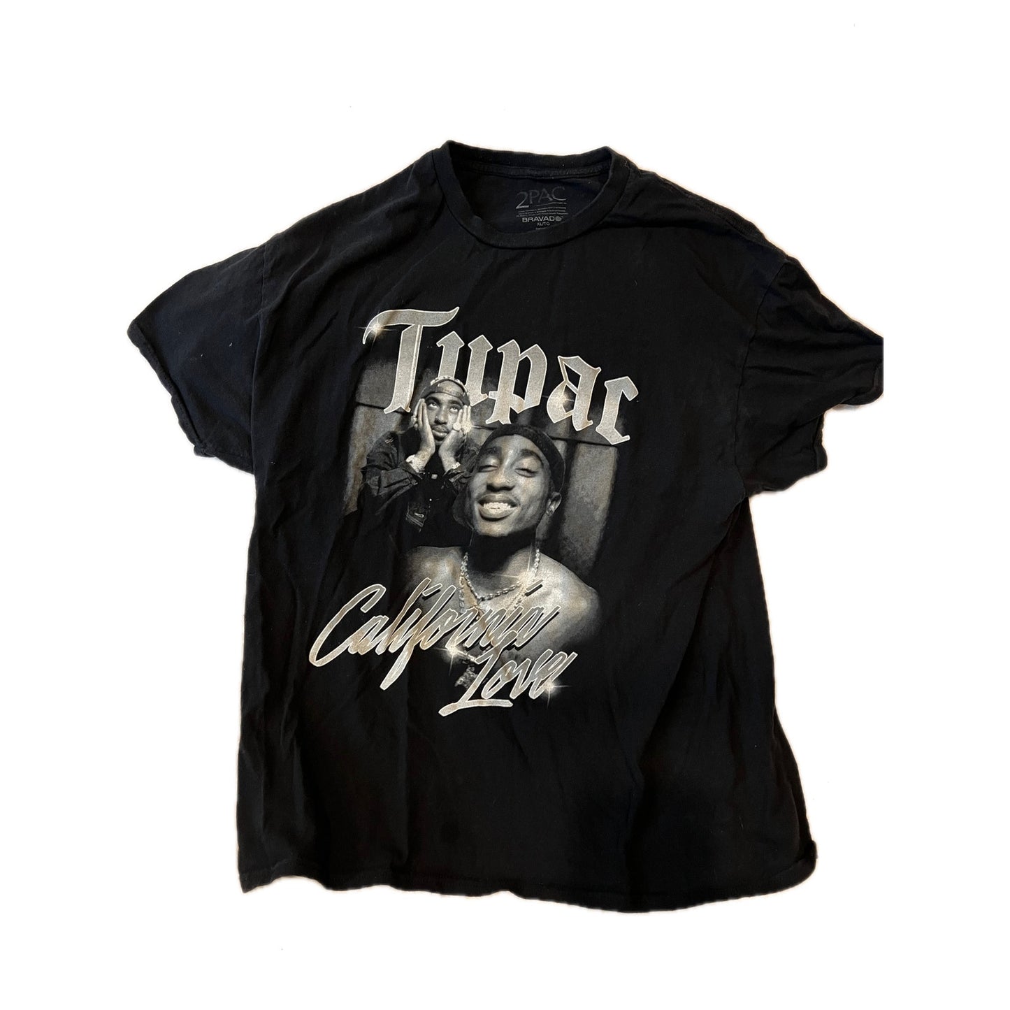 Tupac California Love 2PAC Black T-Shirt Mens L