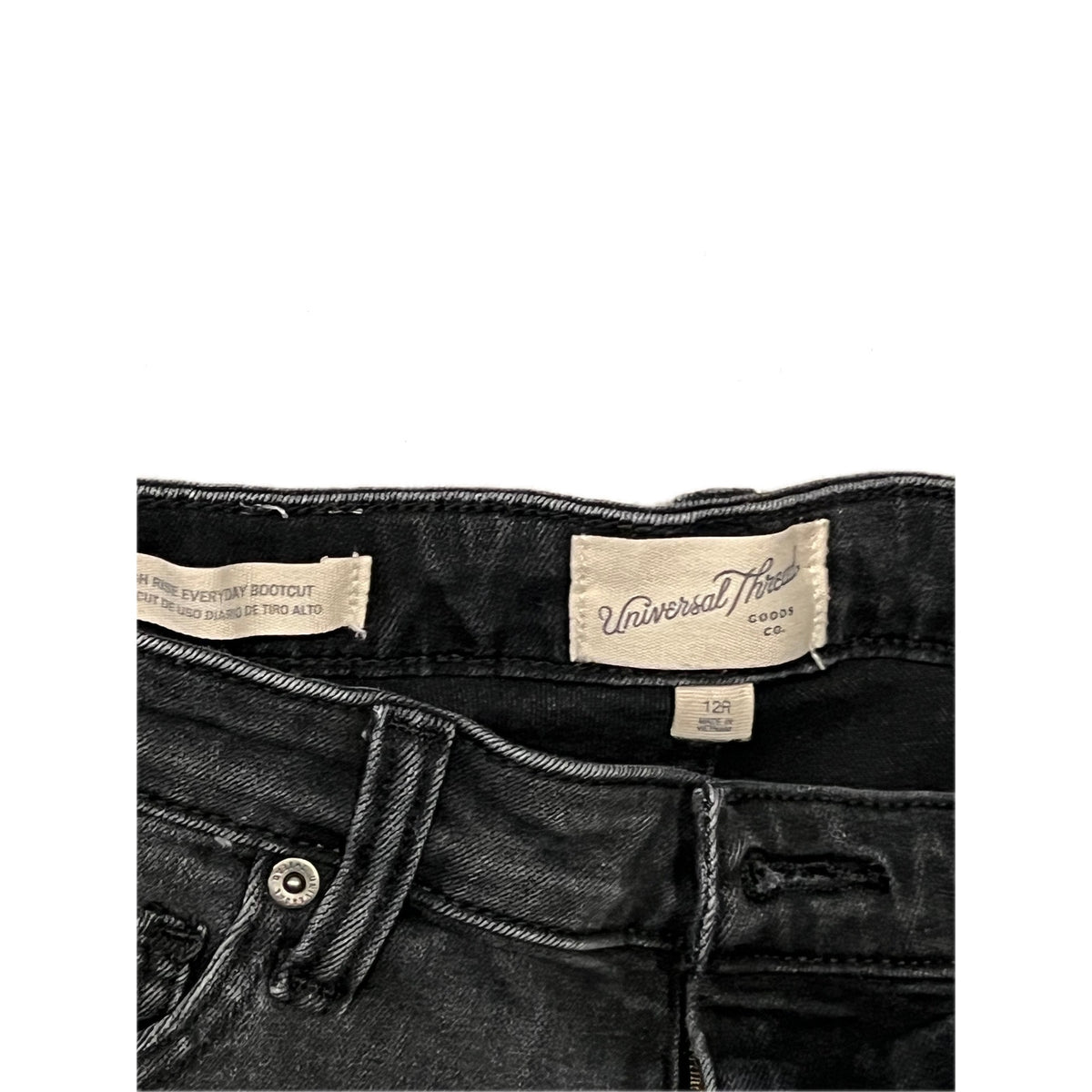 Universal Thread High Rise Flare Womans Black Jeans Size 12R
