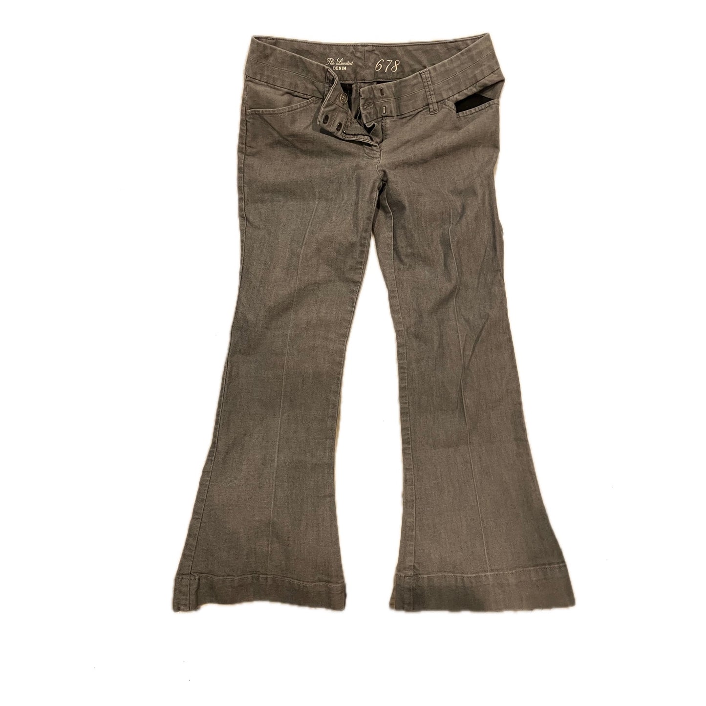 The Limited 678 Denim Gray Wide Leg Jeans Woman Size 6S