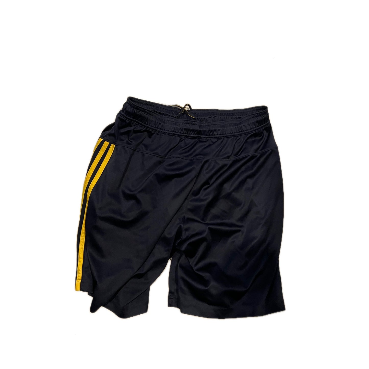 Adidas Three Strip Black Gold Shorts Mens Large 8" Inseam