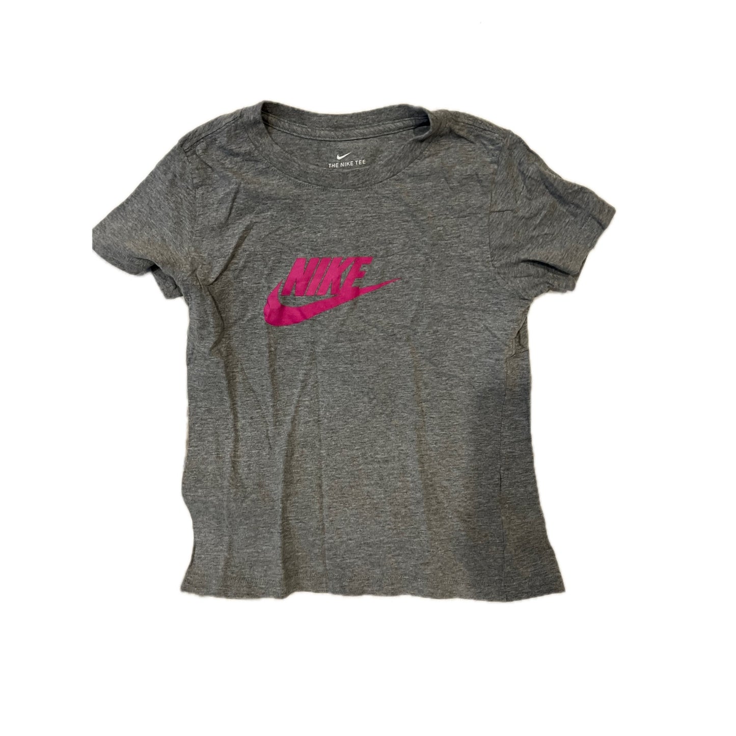 Nike Tee Swoosh Gray Pink T-Shirt Womans M