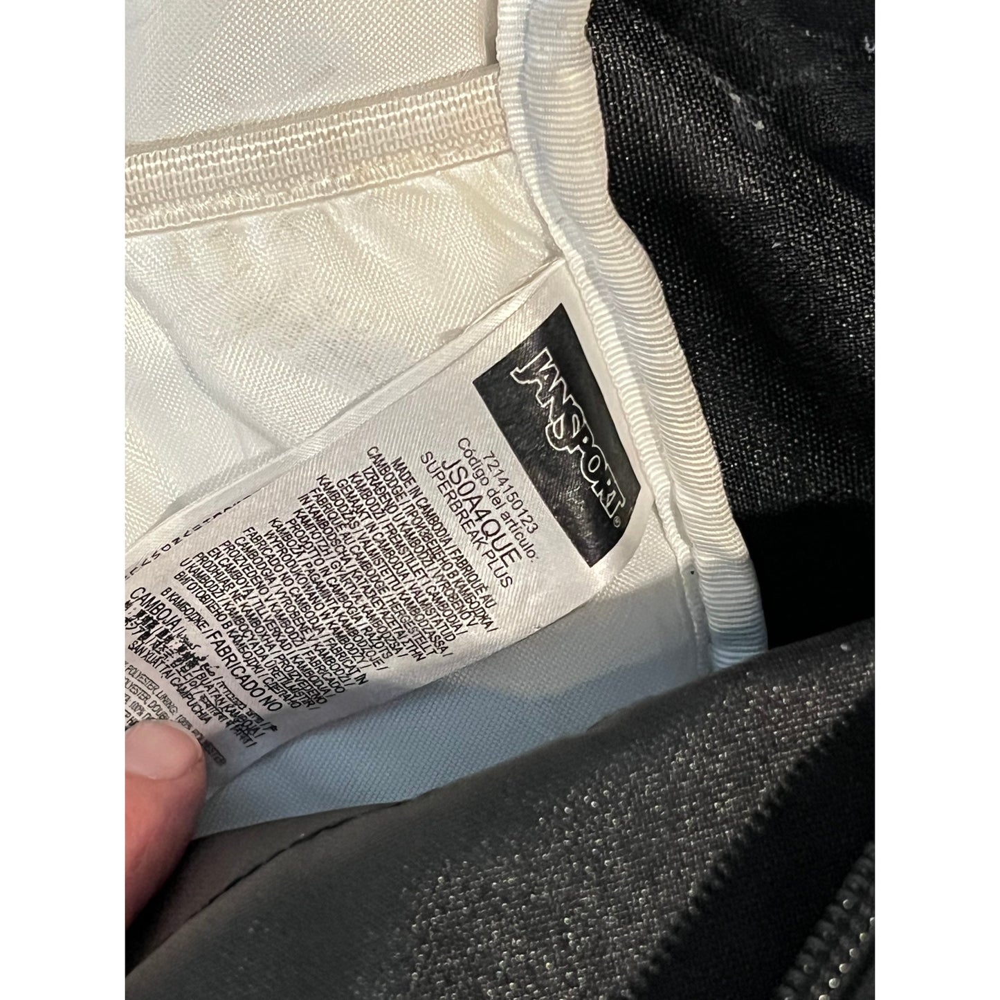 JanSport Superbreak Plus Black Daily Backpack
