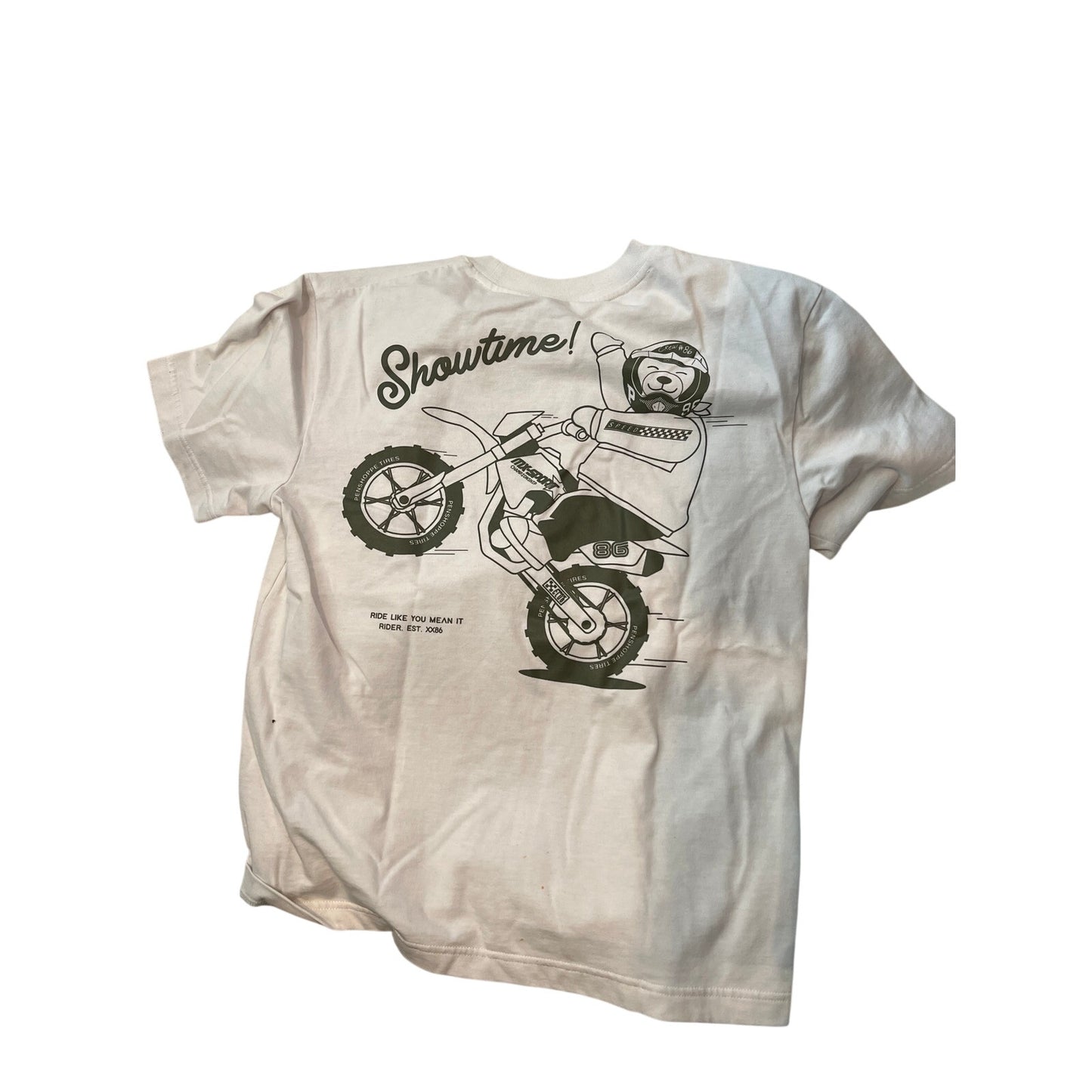 T-shirt graphique Penshoppe Moto Crew résistant pour homme, taille S