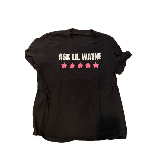 Ask Little Wayne 5 Stars Black Concert T-Shirt Mens L