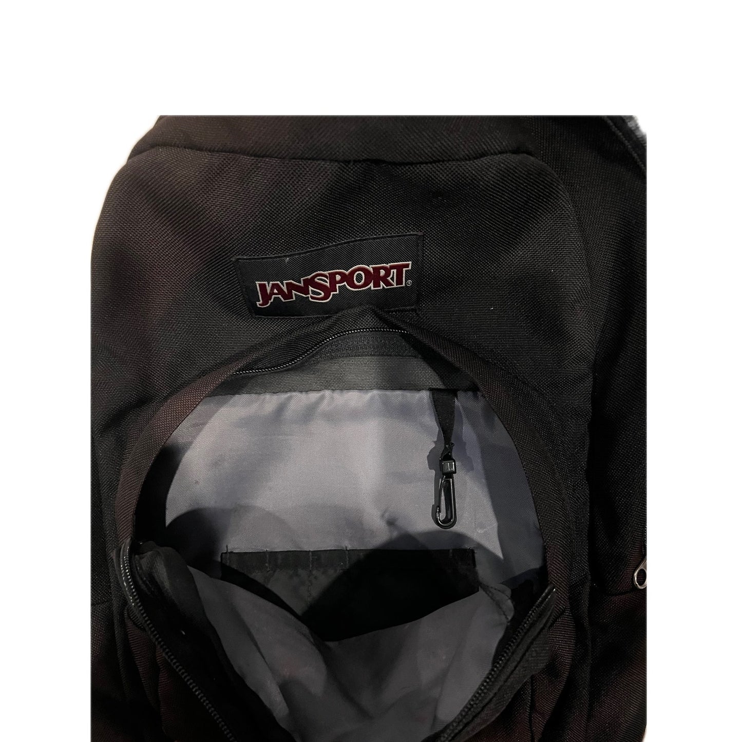 JanSport Right Pack Black 2 Section Backpack W Leather