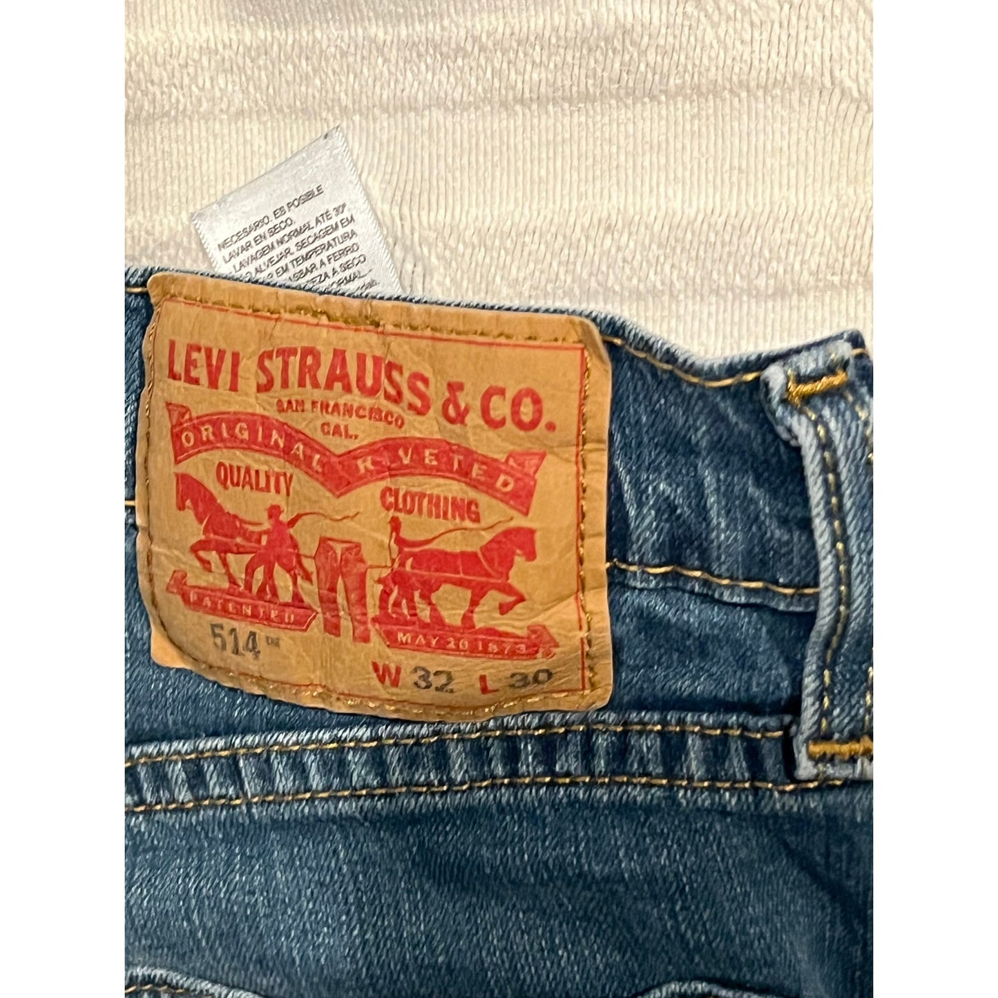 Levi's 514 Regular Fit Straight Brown Jeans Mens 32x30