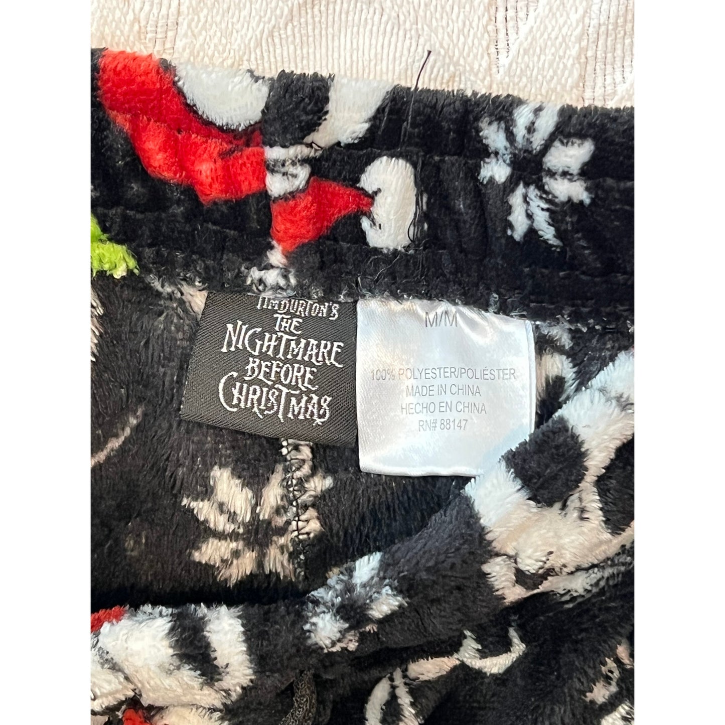 Pantalon de pyjama L'Étrange Noël de Monsieur Jack de Tim Burton homme taille M