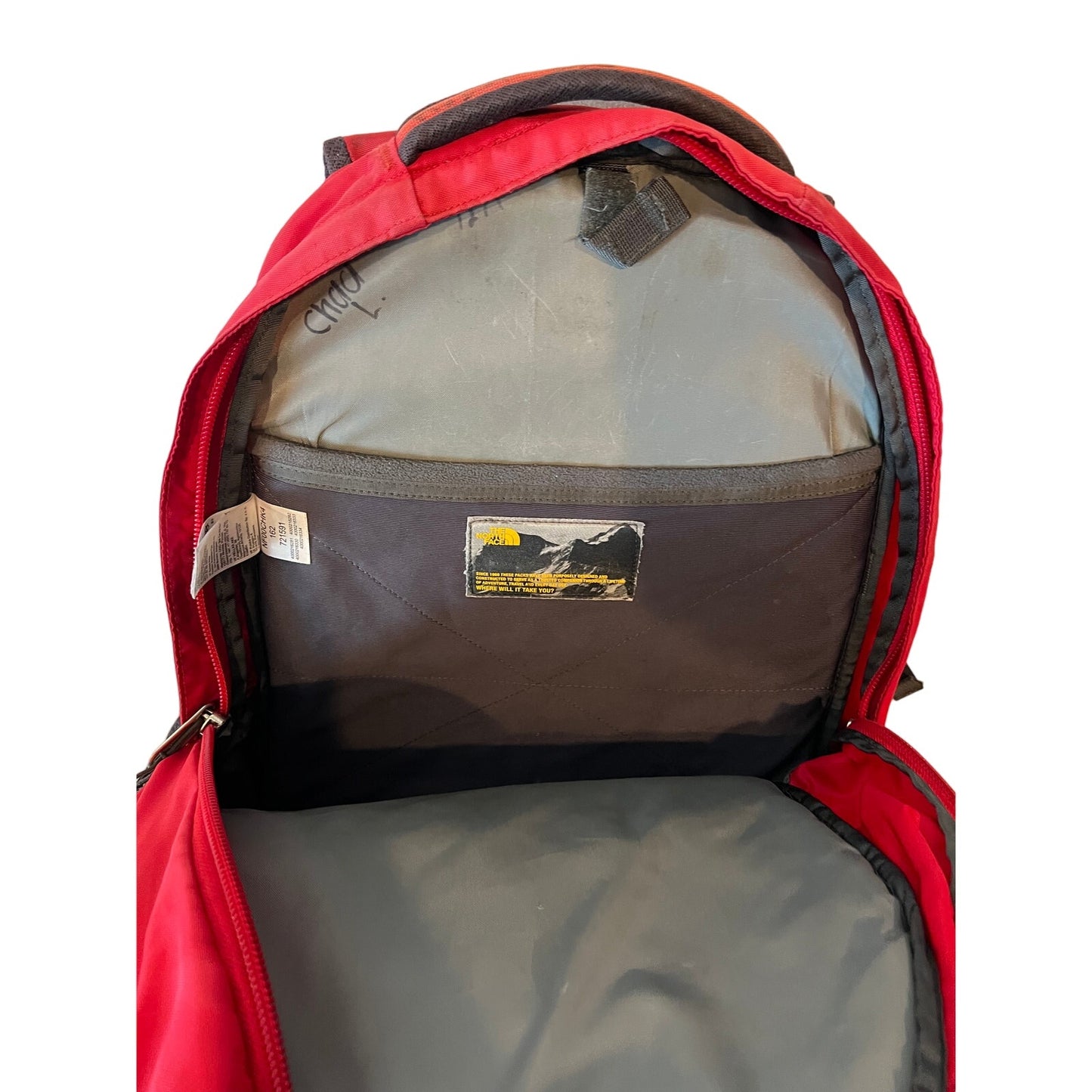 The North Face Red Gray Borealis Backpack