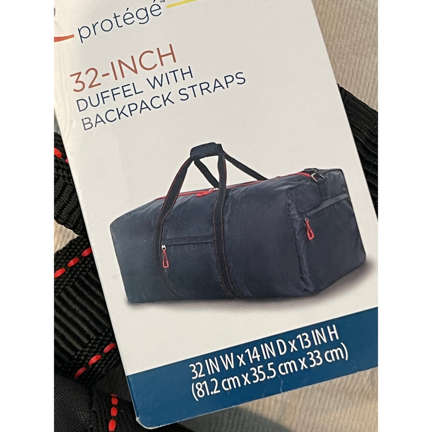 Protege 32-inch Polyester Flex Backpack Duffel Bag Black Red