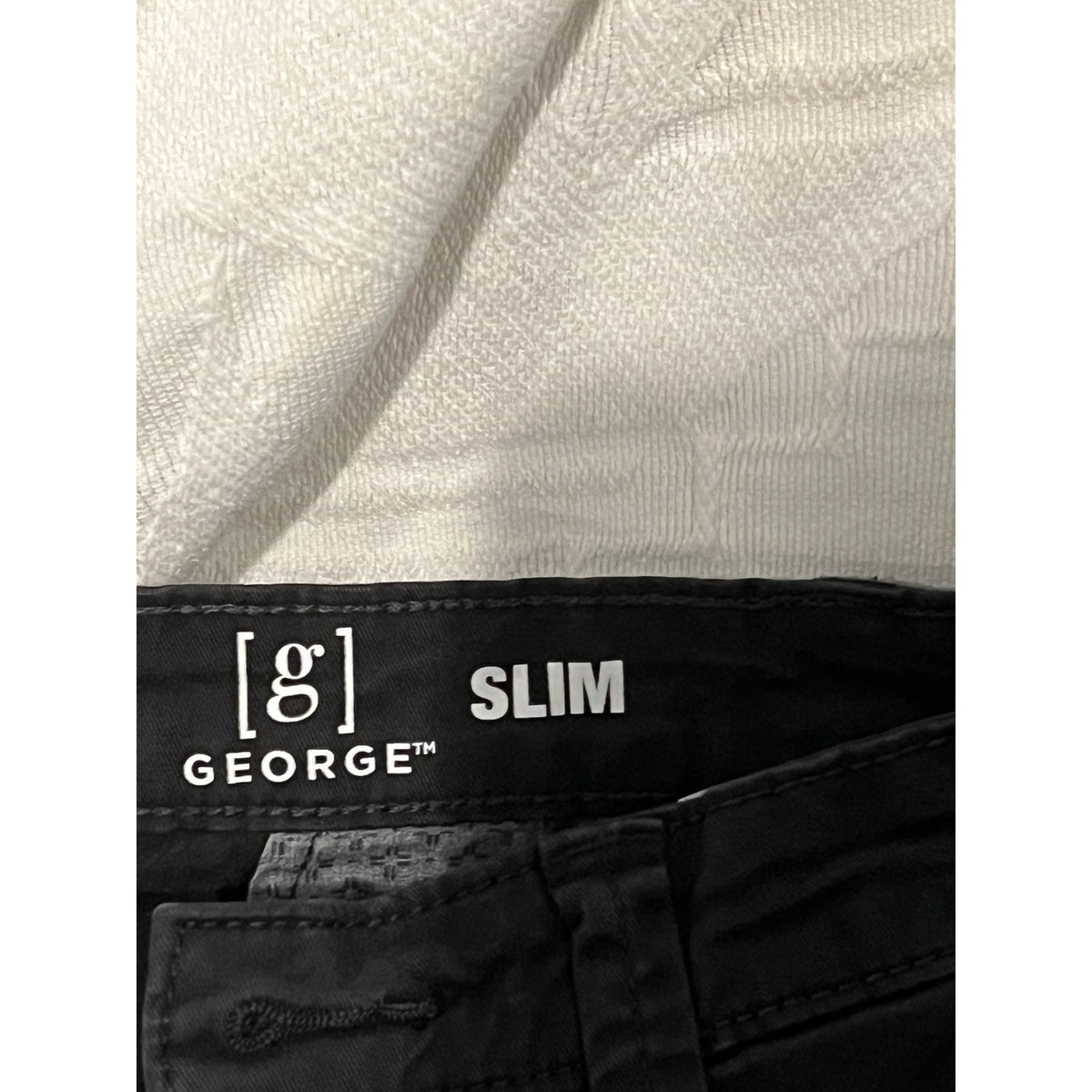 George Regular Slim Black Jeans Mens 28x30