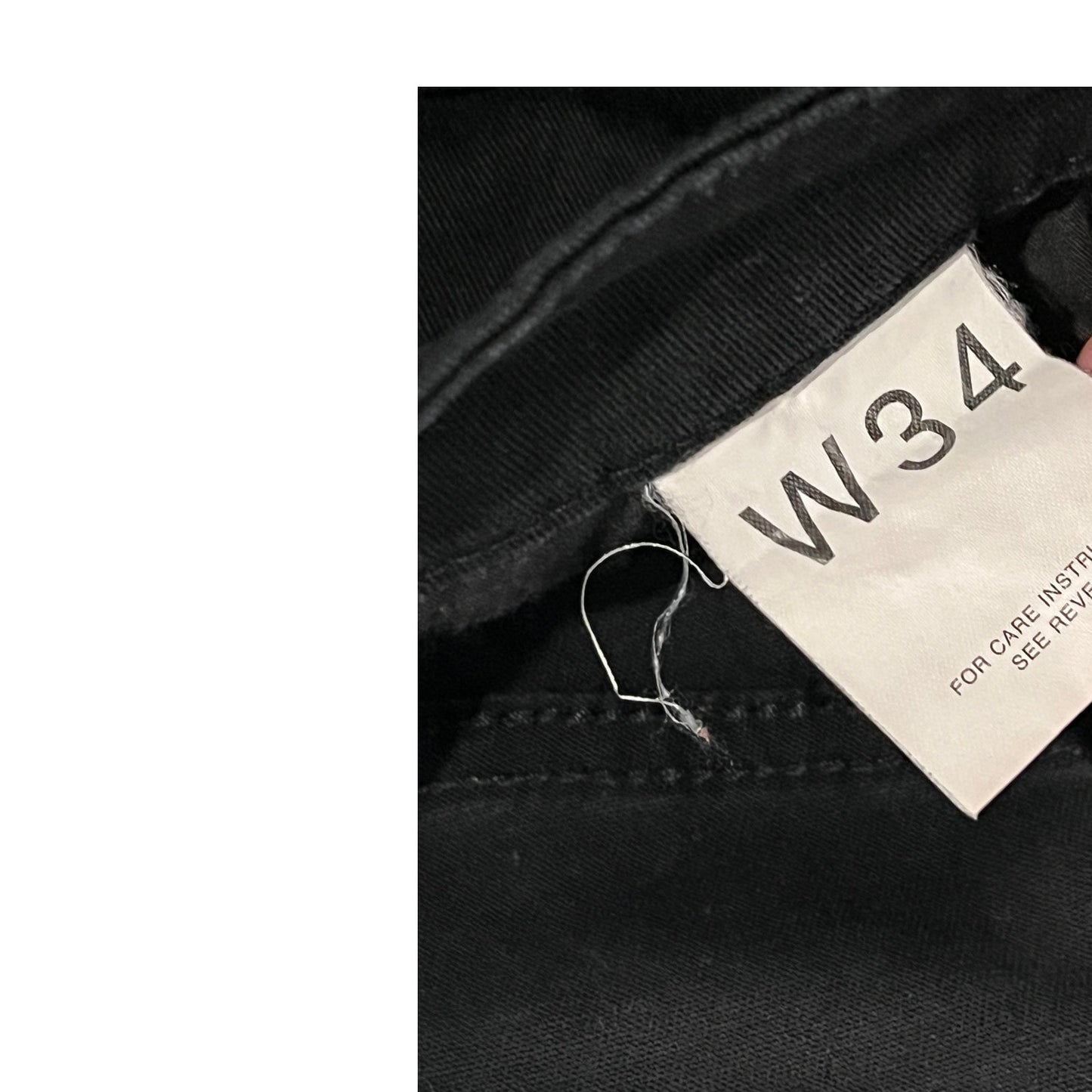 Baleno Slim Fit Black Jeans Mens 34x28