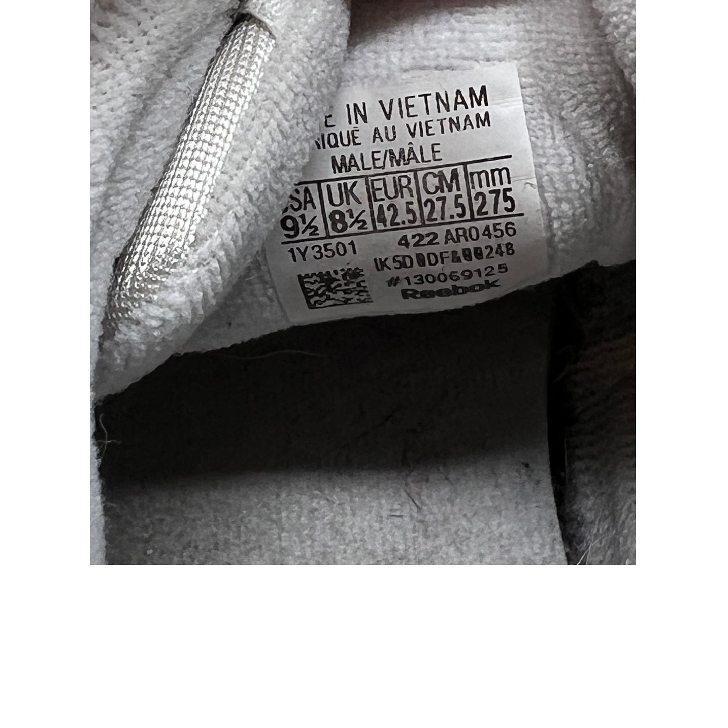 Reebok Classic Nylon Light Grey Mens 9.5