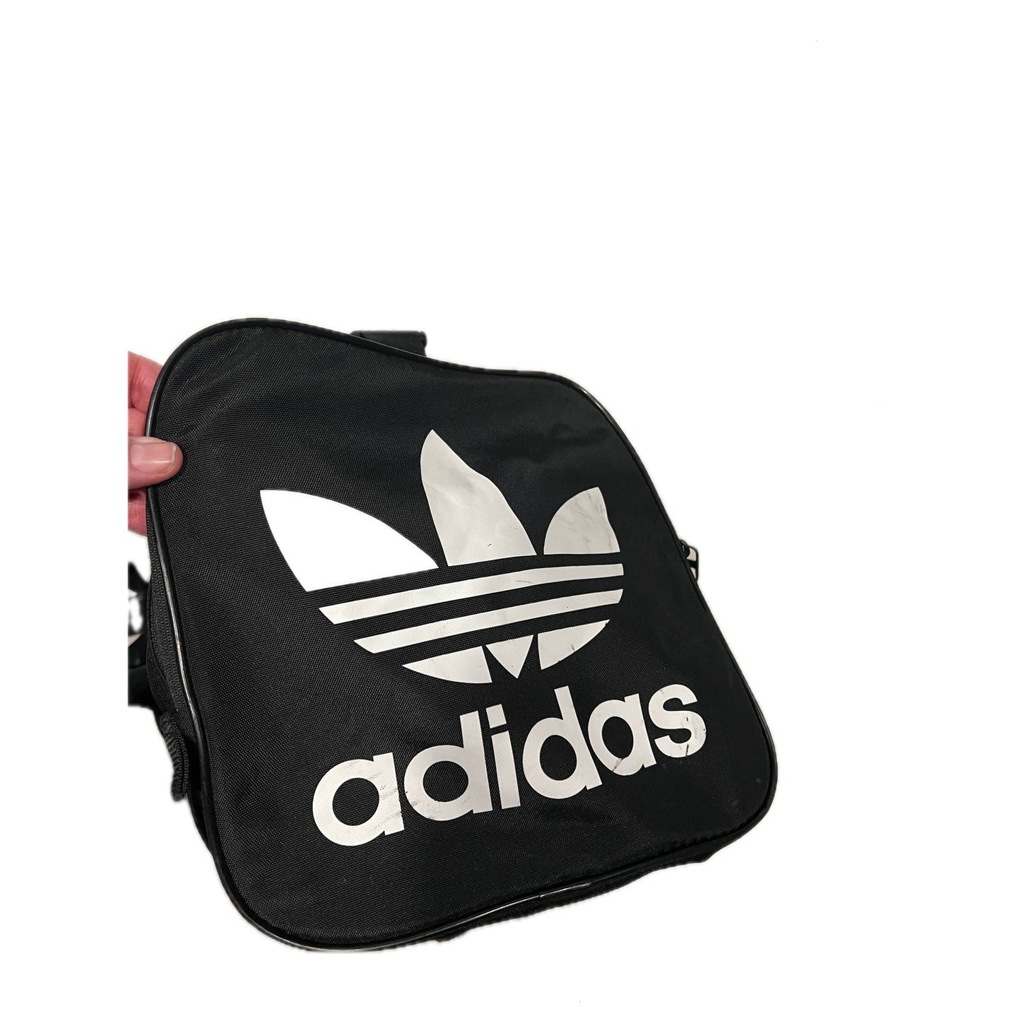 Adidas Defender Small White Black Gym Bag 18"x12"x10"