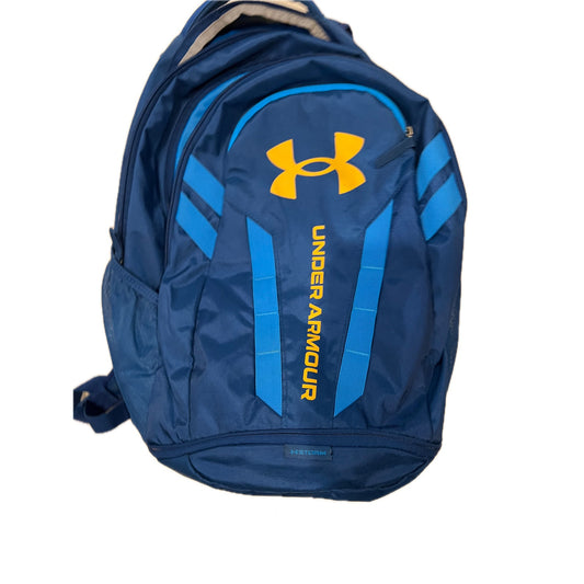 Under Armour Blue Yellow Black Hustle 5.0 Backpack