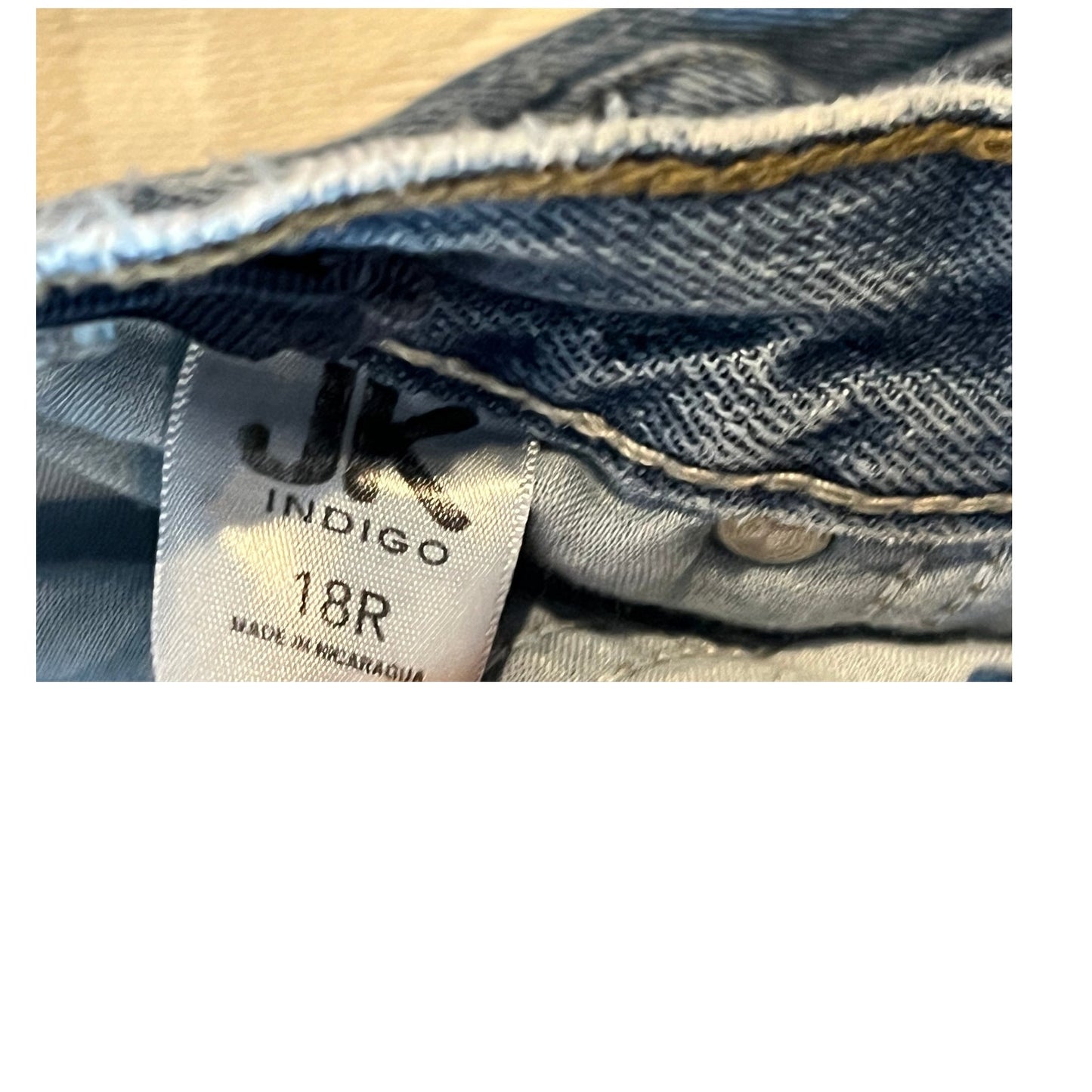 JK Indigo Carpenter Blue Jeans Womans 18Reg 29x28