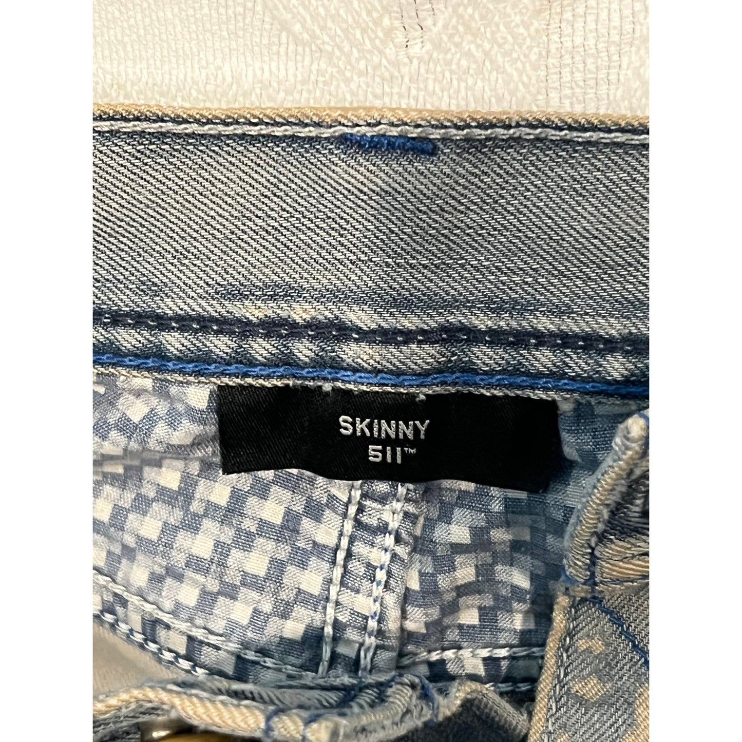 Levi's 511 Blue Jeans Slim Fit Mens 30x30 Unique Distress