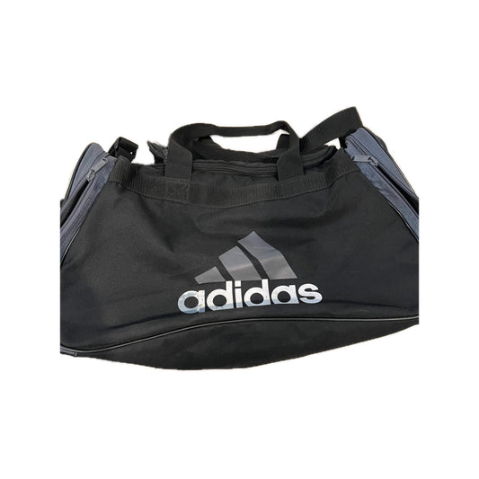 Adidas Defender Medium Black Gray Gym Bag 20"x10"x10"