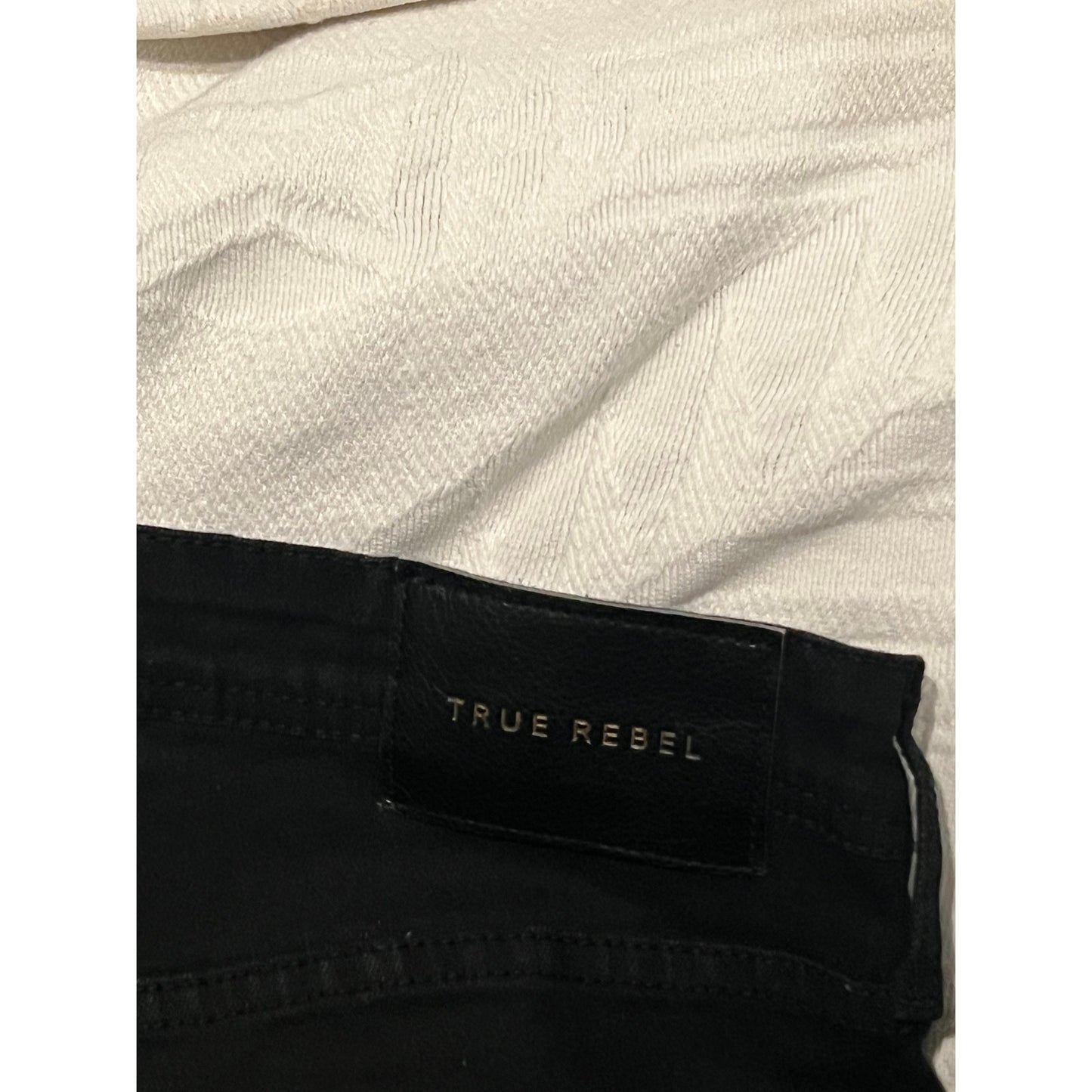 True Rebel 808 Slim Fit Black Jeans Mens 32x30