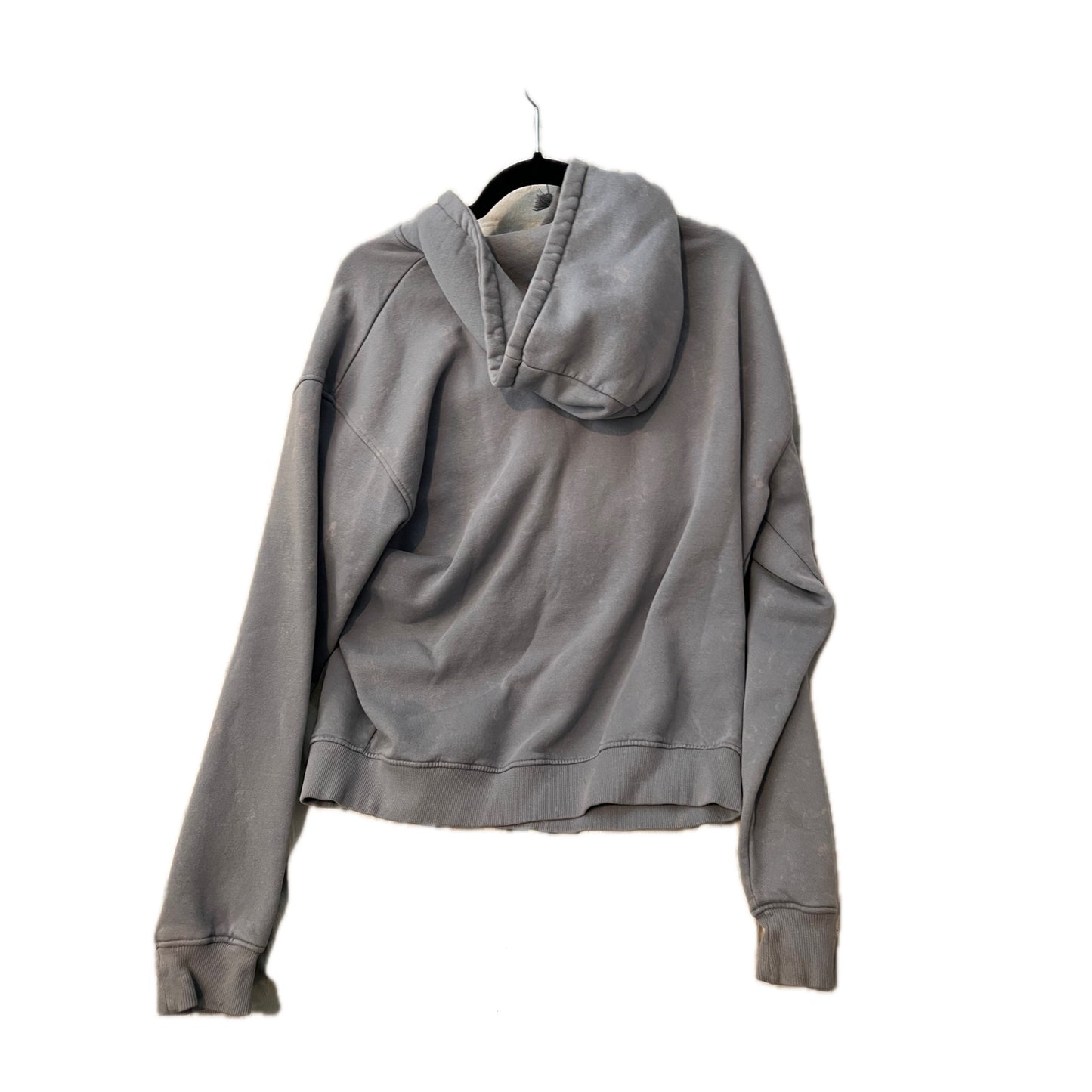 Pretty Little Thing Full Zip Crop Top Gray Hoodie Womans S