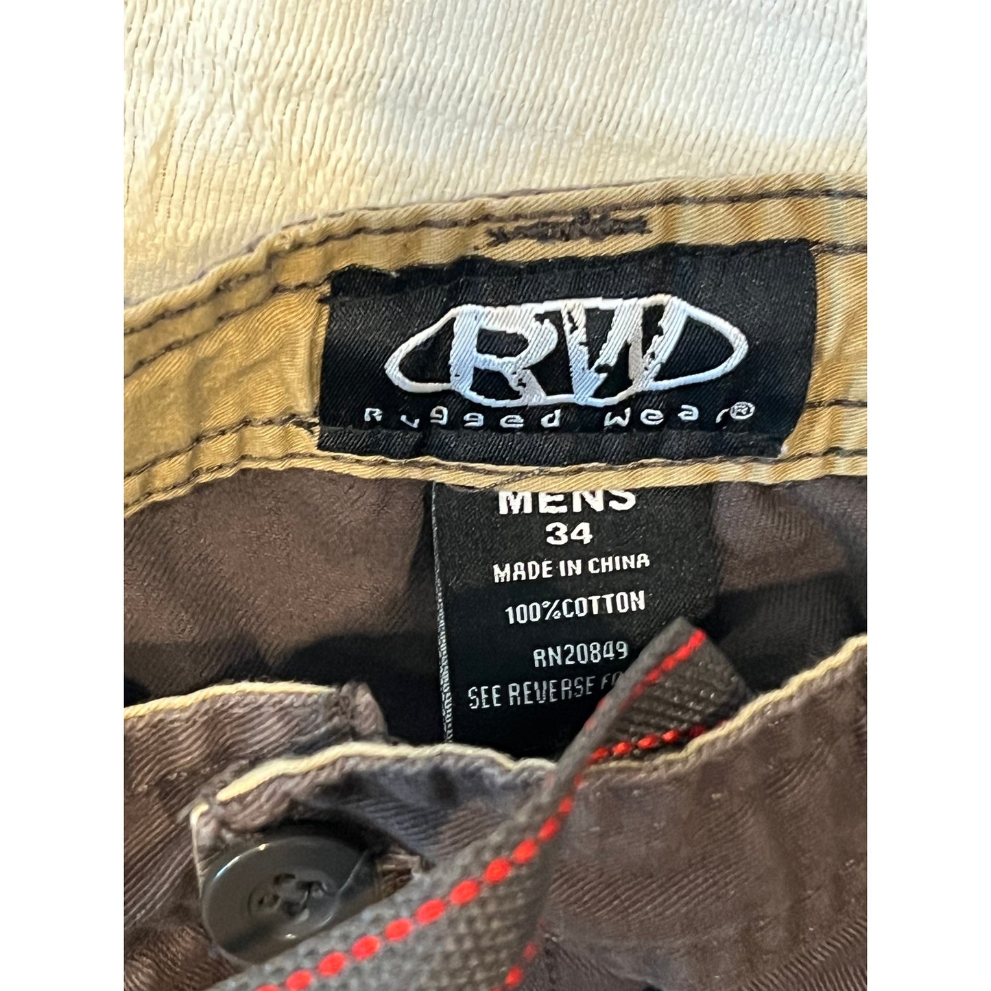 Rugged Wear Cargo Shorts Mens Sz 34 Waist