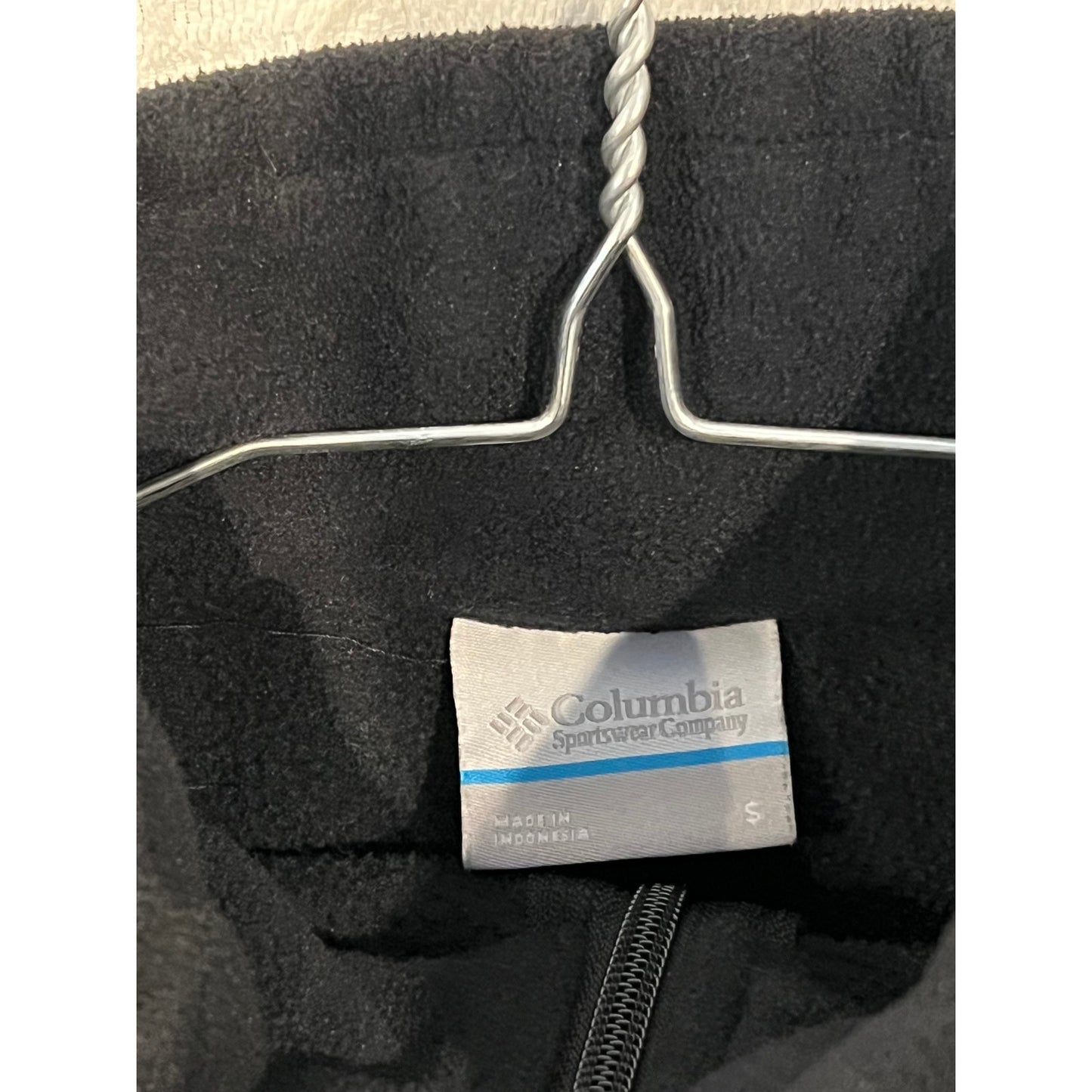 Columbia Black 1/4 Zip Fleece Mens Size S