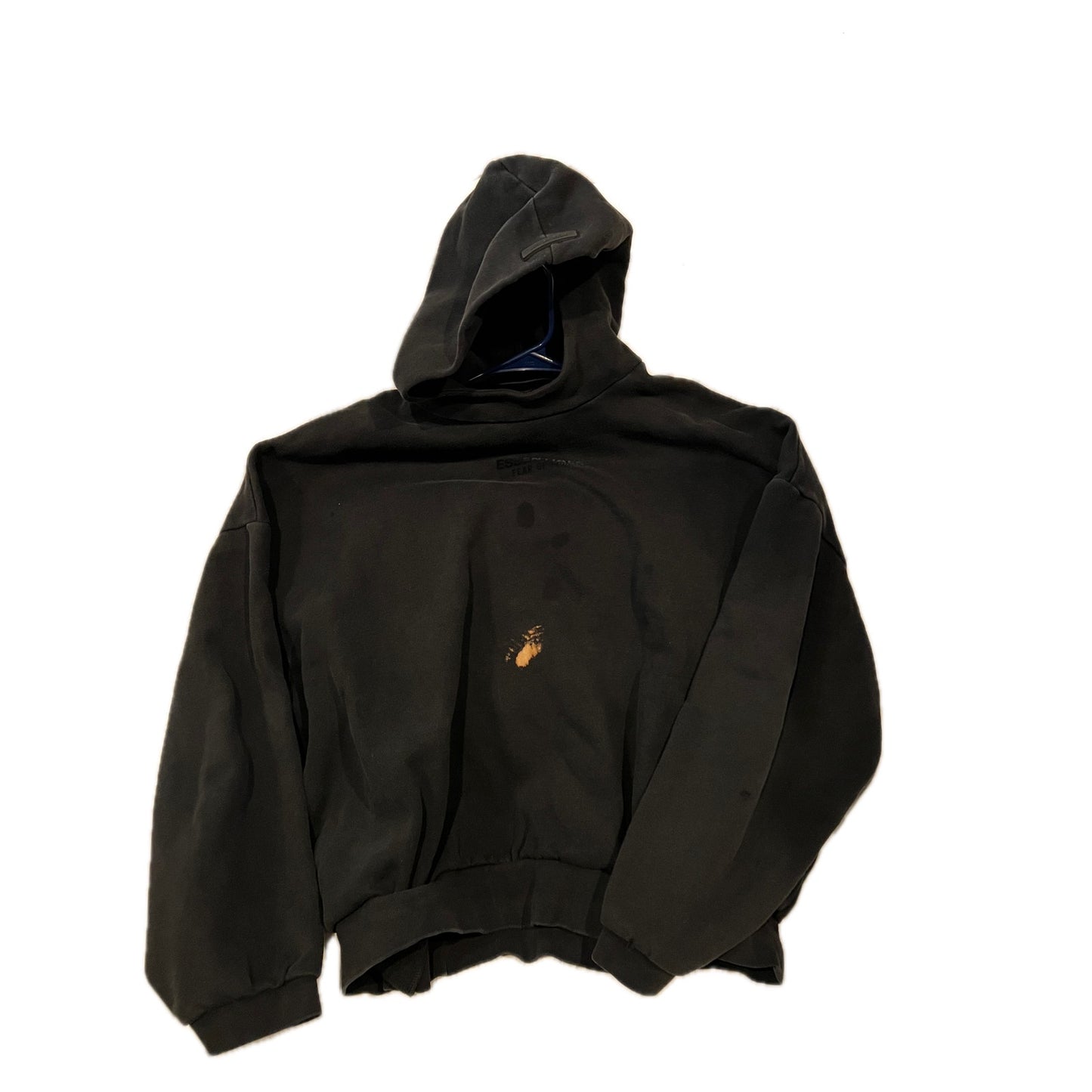 Essentials Fear of God Pullover Black Hoodie Mens XL