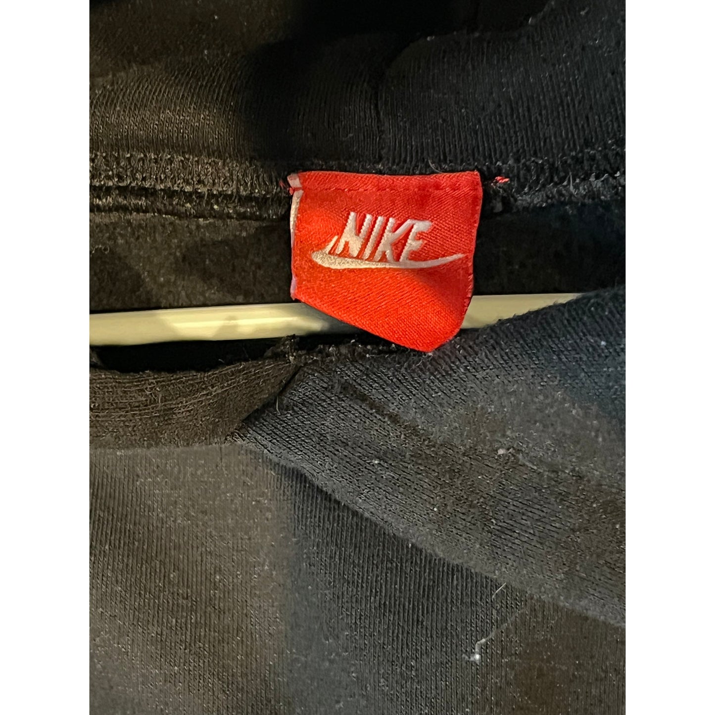 Sudadera Nike con capucha, negra, talla L para hombre (dobladillo cortado/modificado)