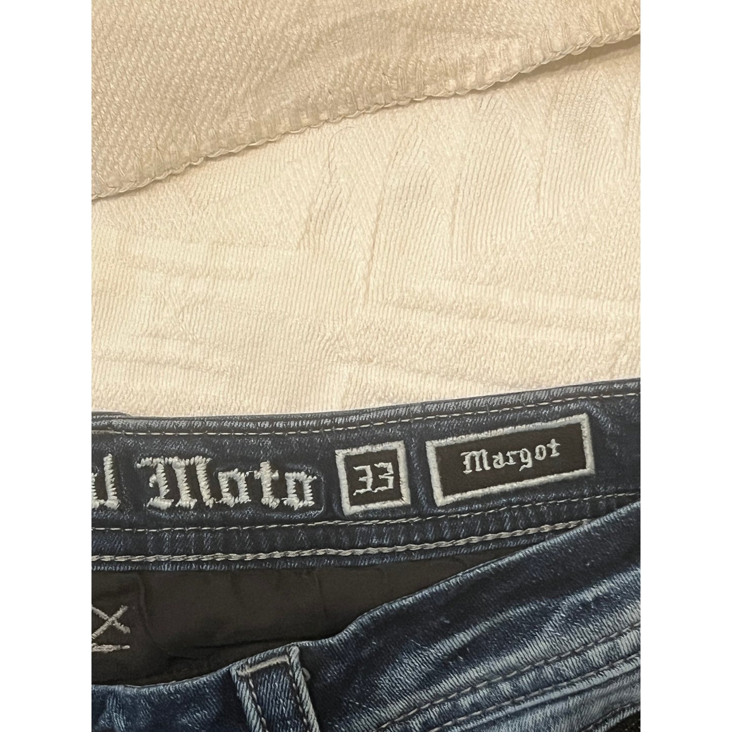 Rock Revival Moto Jeans Margot Desgastados 33x30