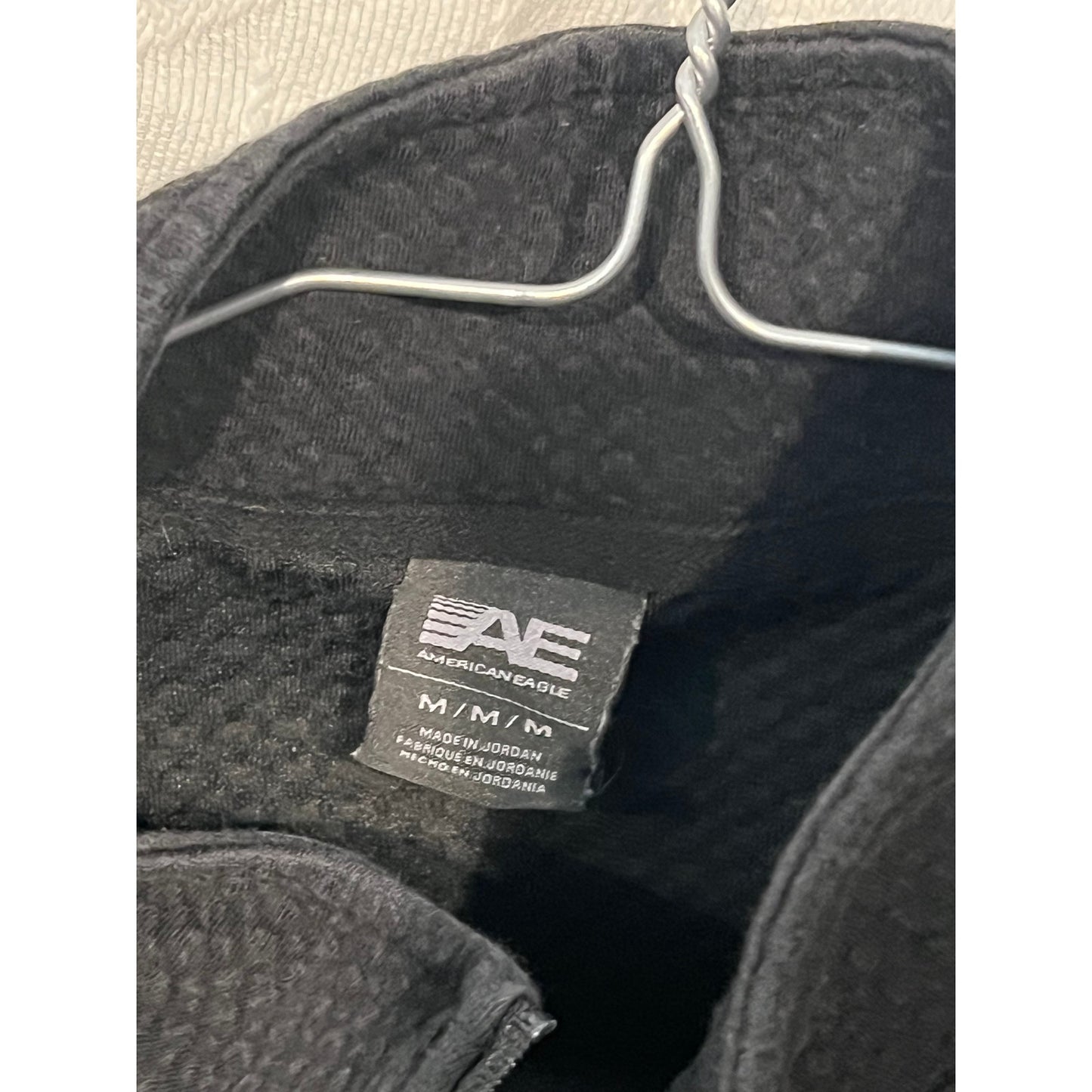 American Eagle Black Qtr Zip Sweater Mens Medium