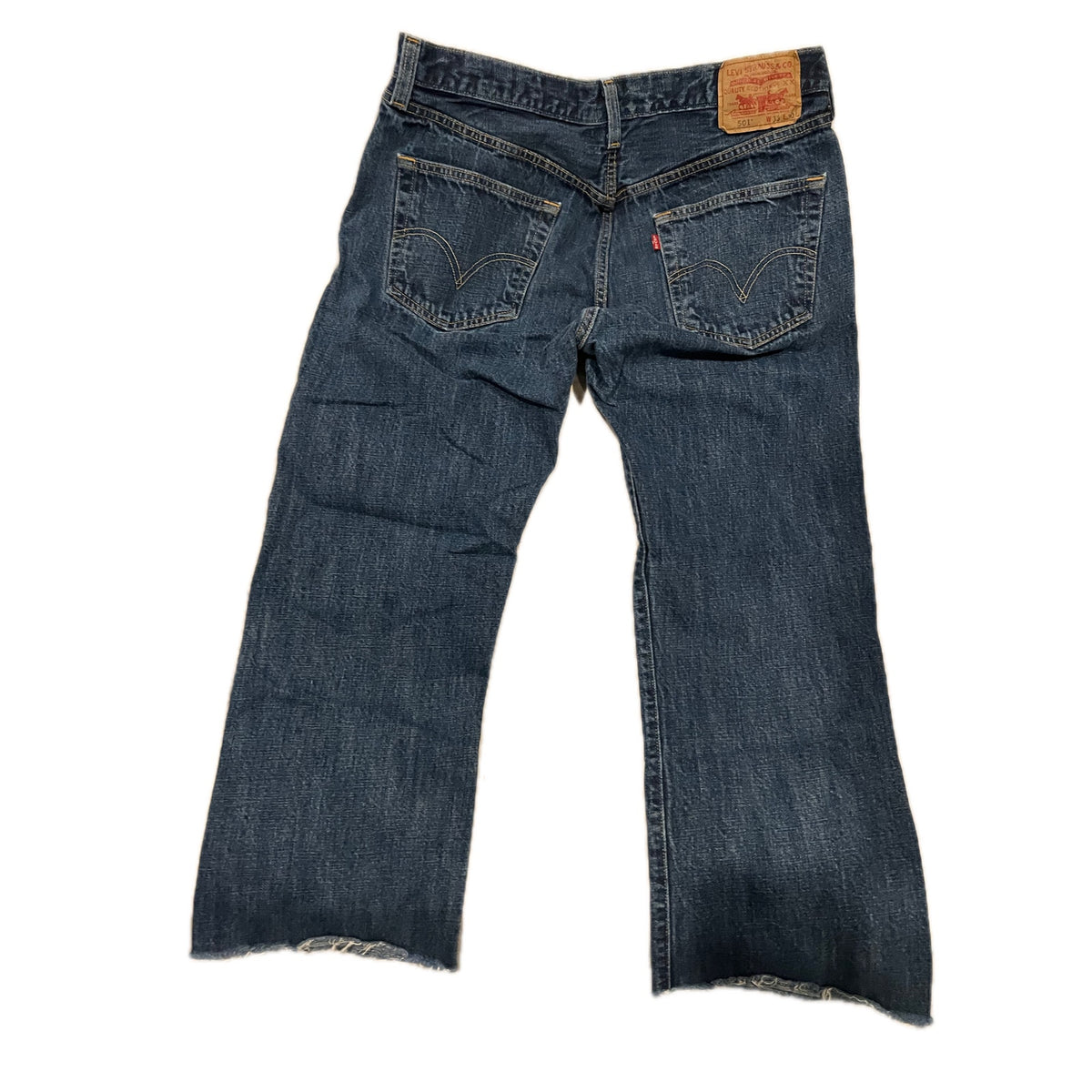 Levi's 501 Blue Classic Straight Leg Jeans Mens 36x25