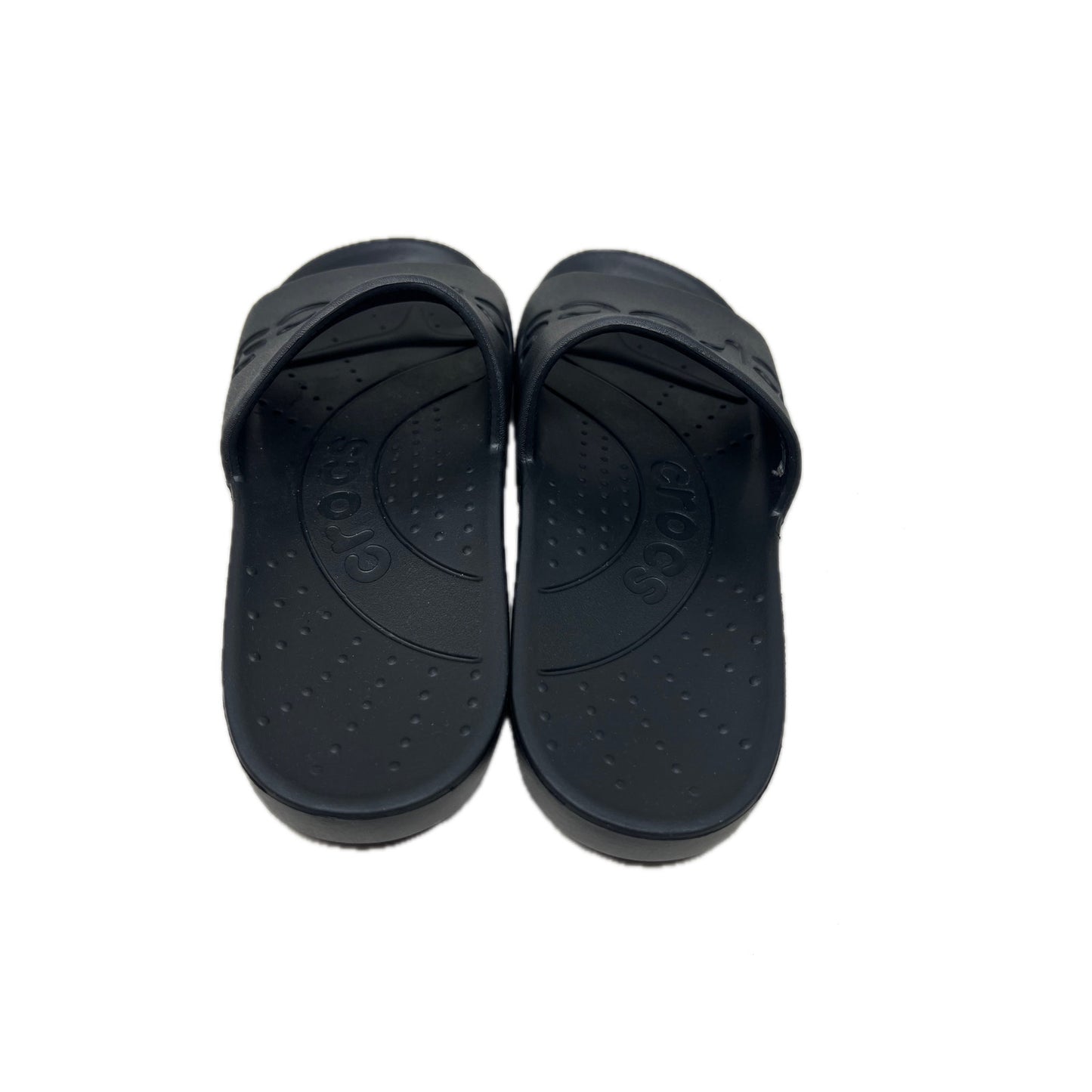 Crocs Black Slides Men's 6 Womans 8