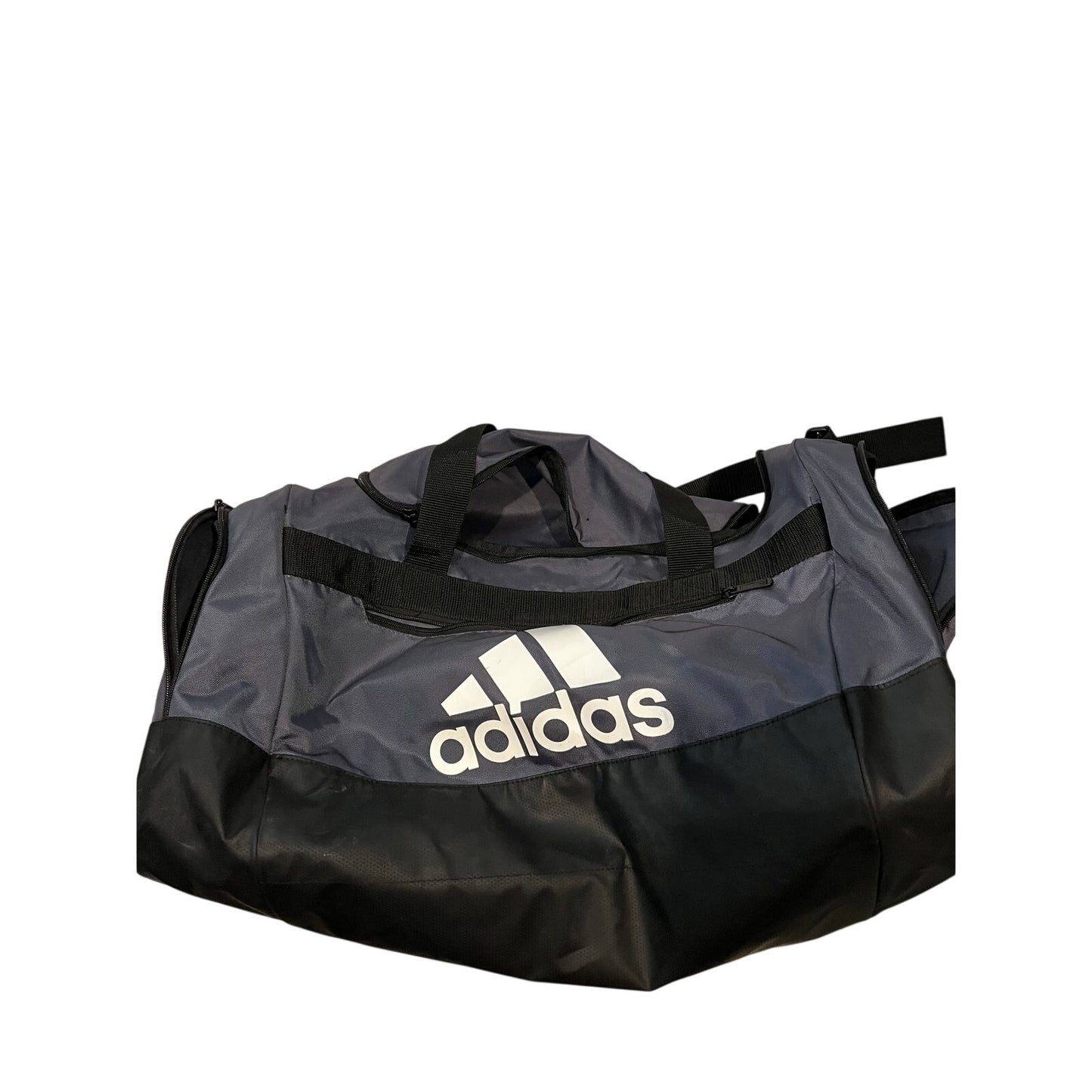 Adidas Defender Medium 20"x12"x10" Gray Black Duffel Bag