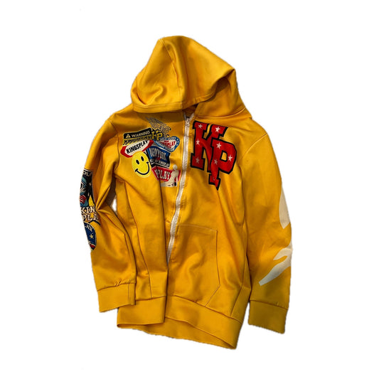 Kingsplay Yellow special edition Full Zip Up Hoodie Mens Med
