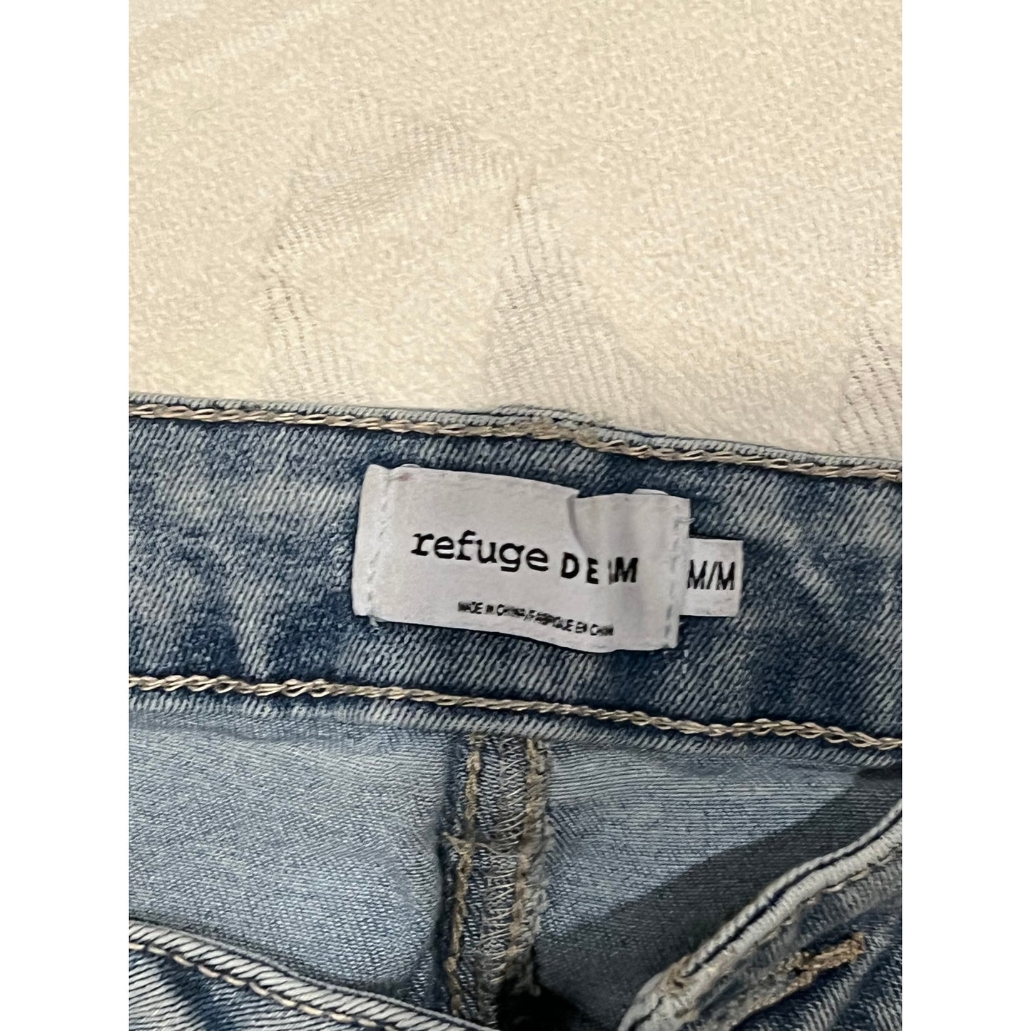 Refuge Stonewash Jeans Largos Fruncidos Unisex 26x33