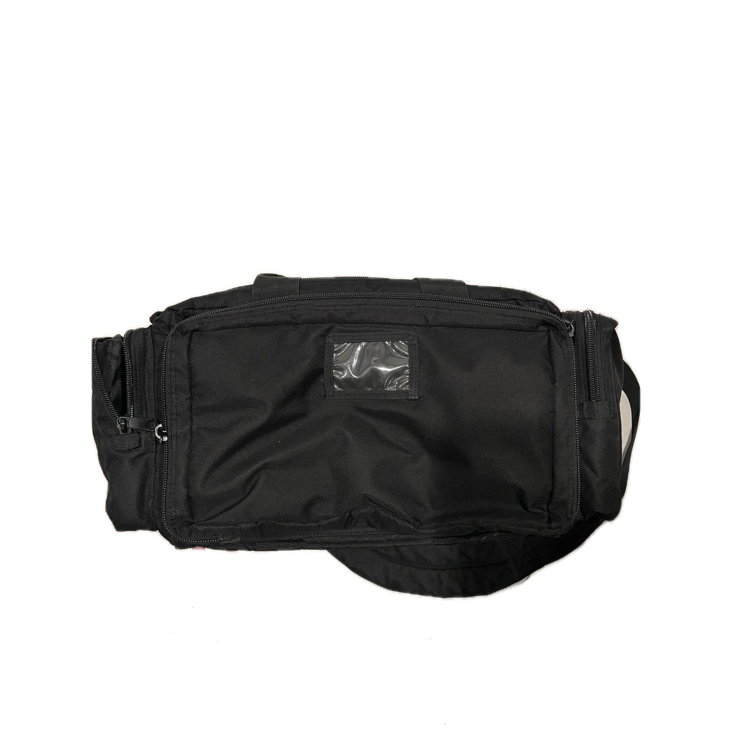 Grand sac polochon tactique en toile noire 50x38x38 cm