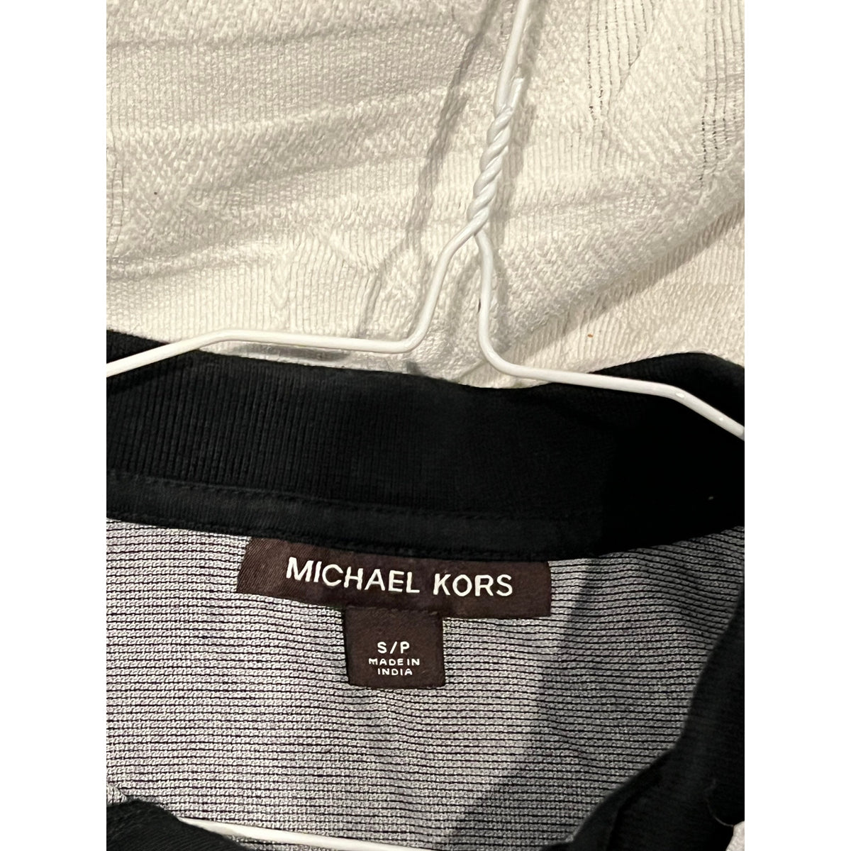 Michael Kors Gray Print Polo Golf Shirt Mens Small