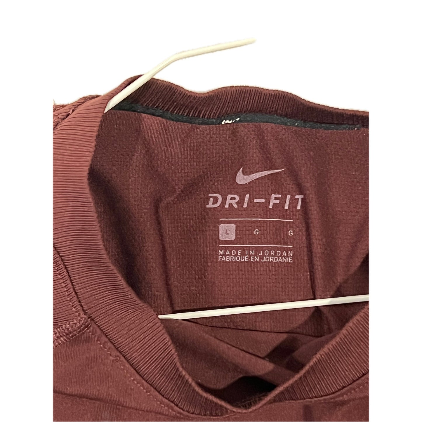 Nike Dri-Fit Burgundy Long Sleeve Shirt Mens L