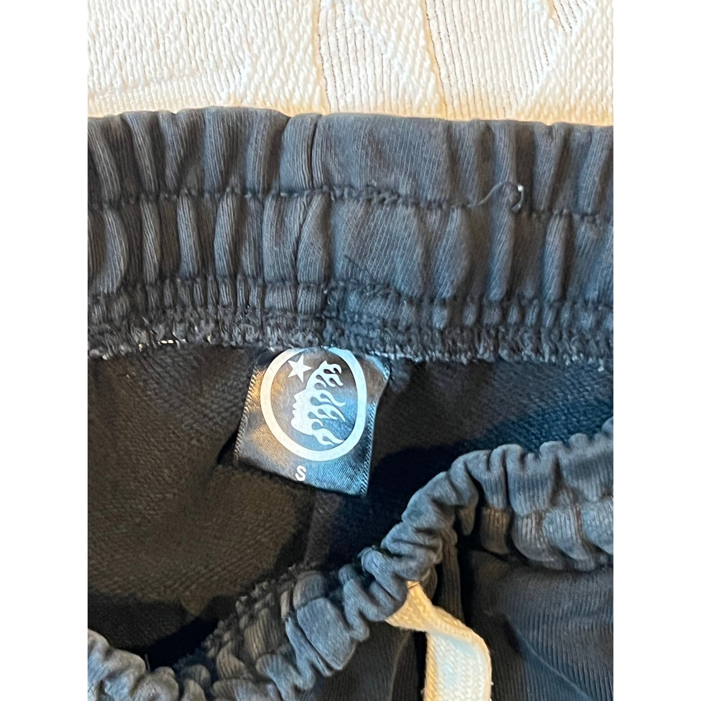 Hellstar Flared Streetwear Black Sweatpants Joggers Mens S