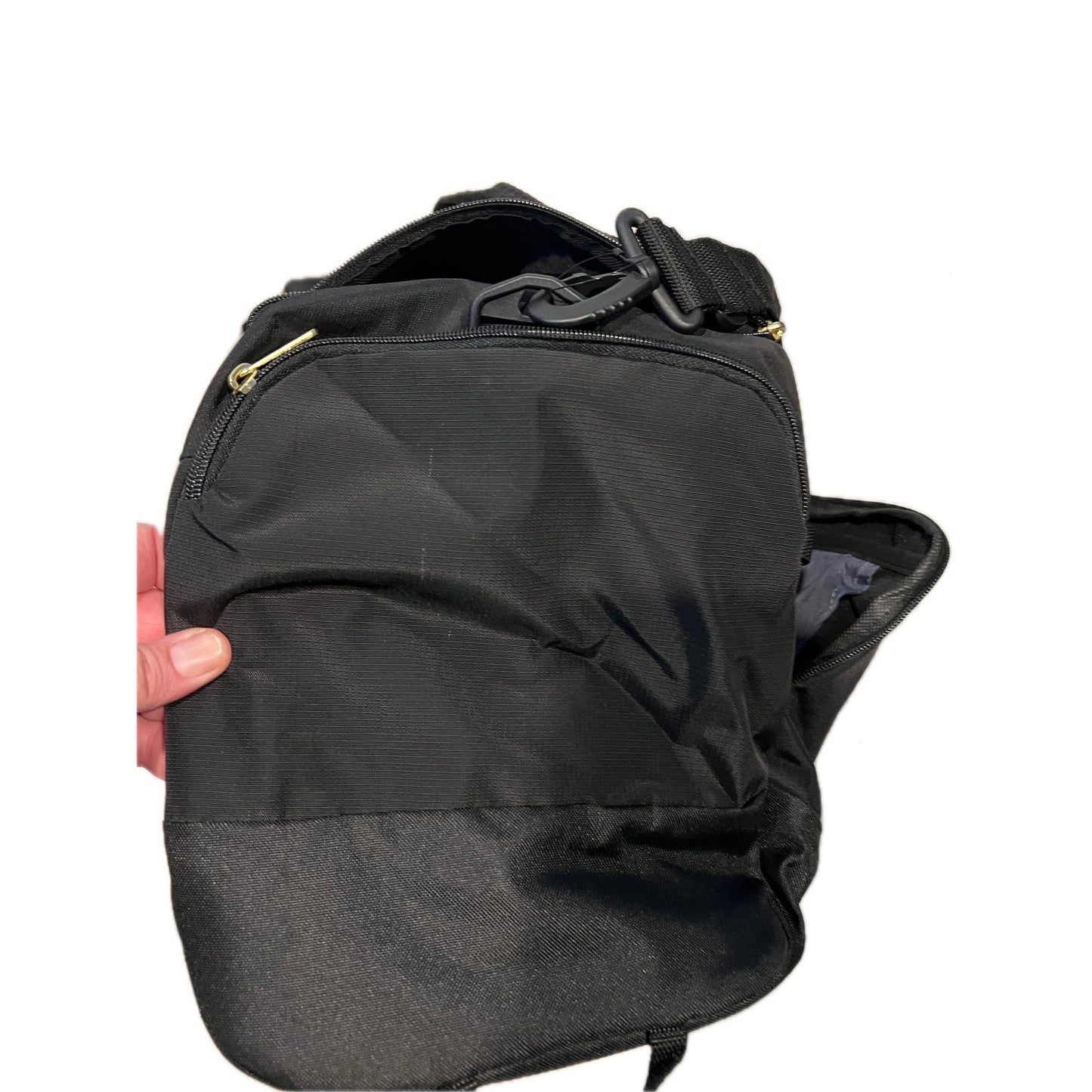 Adidas Defender Medium 20"x12"x10" White Black Duffel Bag
