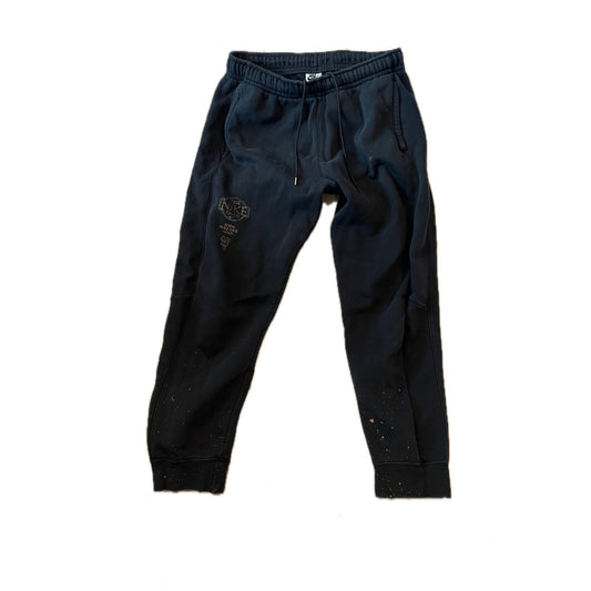 Nike 100% Gold Black Cuffed Leg Sweatpants Joggers Mens M