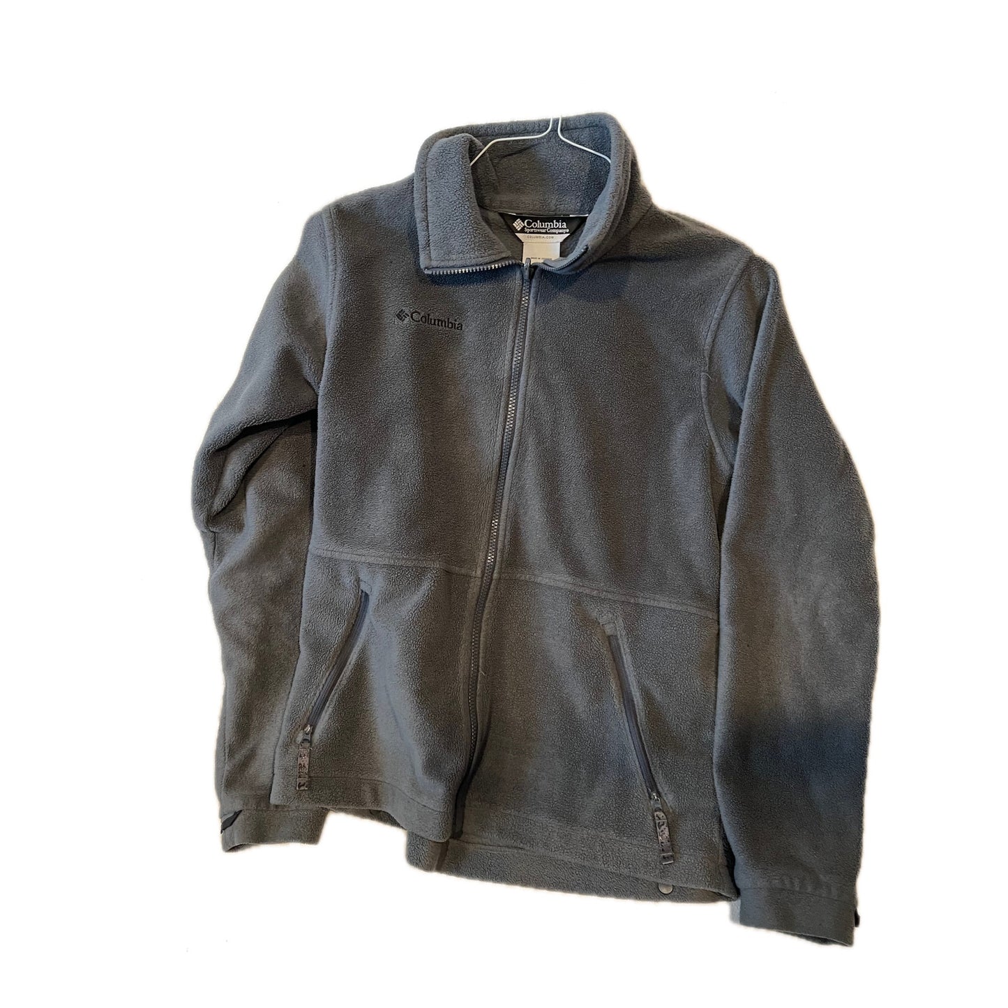 Columbia ZIp Up Charcoal Gray Fleece Youth (18-20)