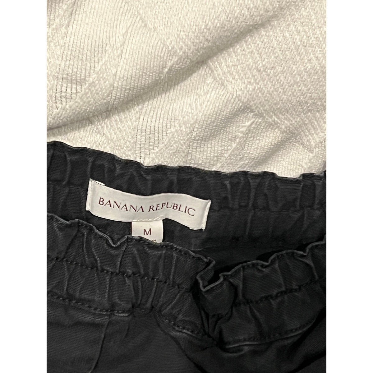 Banana Republic Baggy Wide Leg Black Chino Unisex 30x27