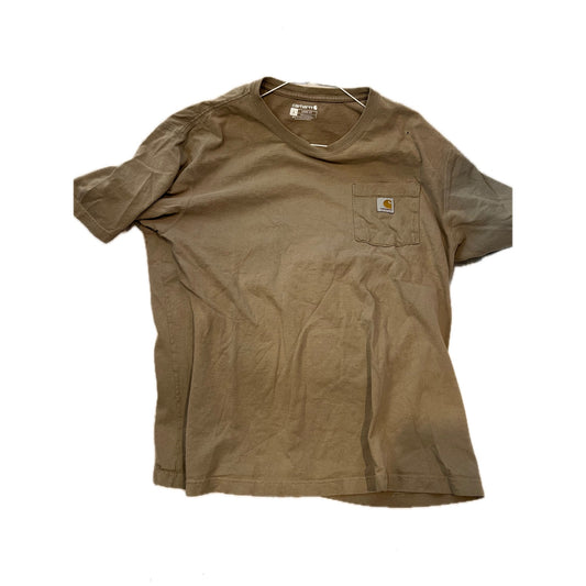 Carhartt Khaki Pocket Tee Loose Fit Mens L