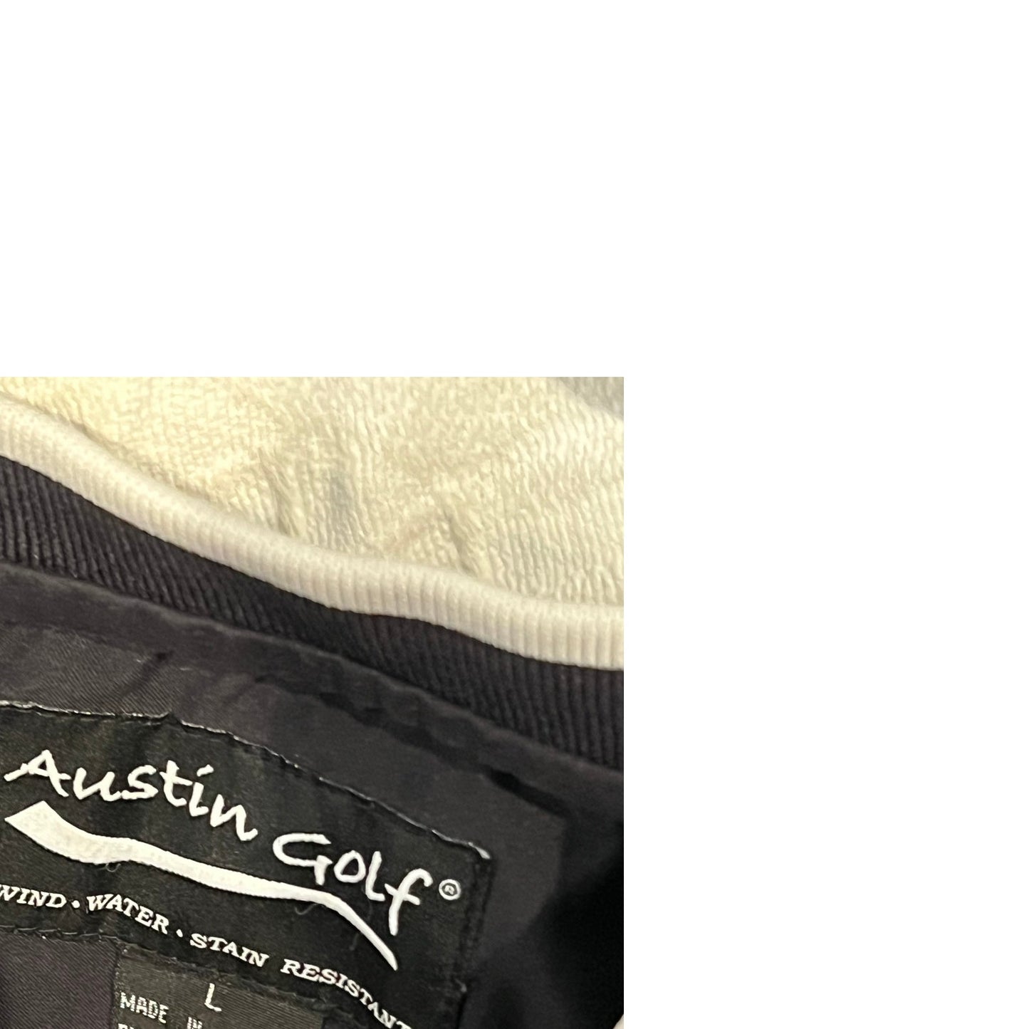 Pull noir col en V Austin Golf homme taille L