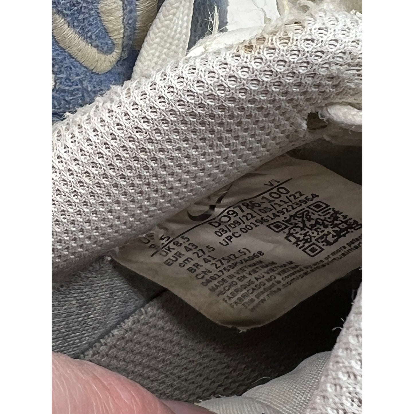 Nike Air Force 1 Low 07 LV8 82 Dble Swoosh Med Blue Mens 9.5